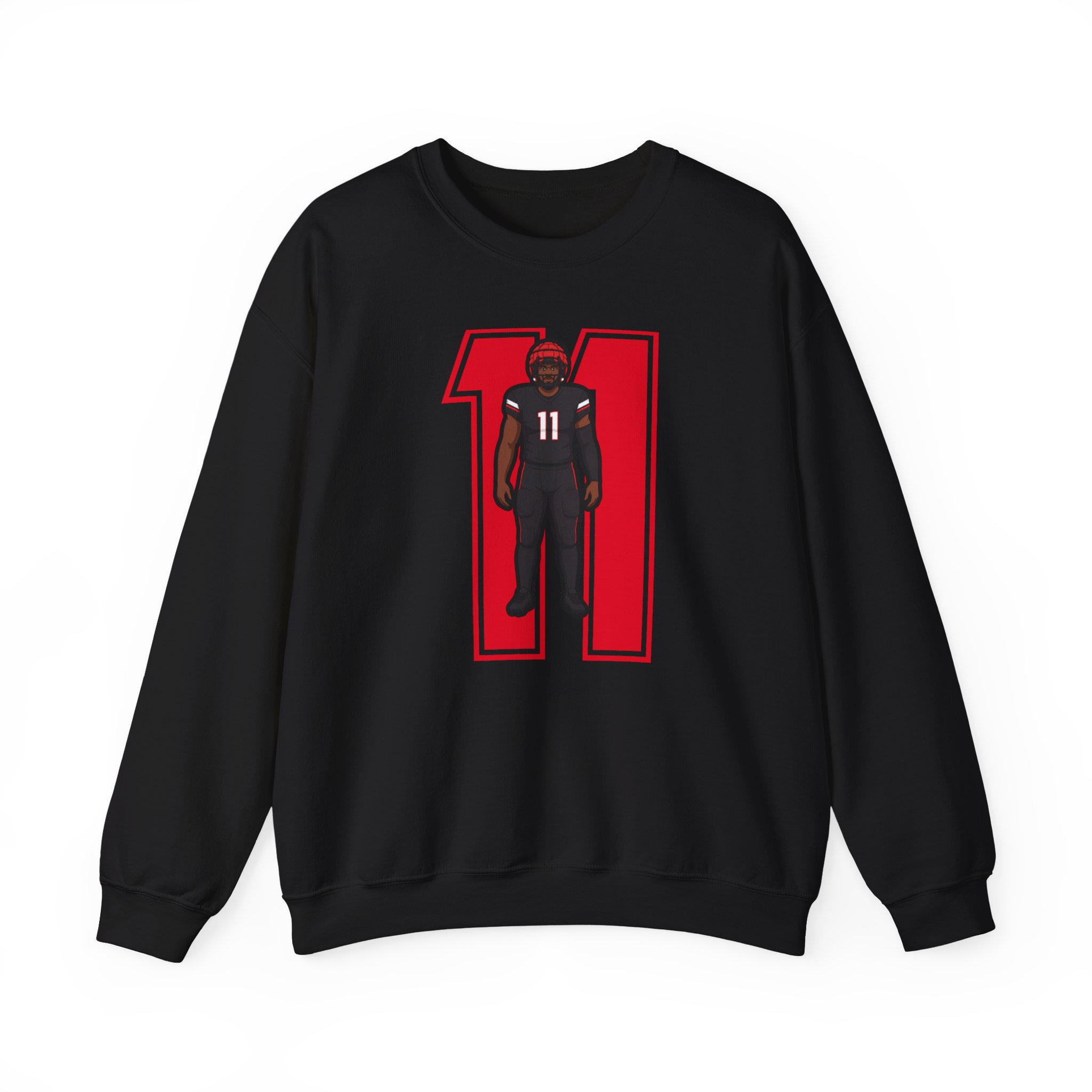 Crewneck Sweatshirt — character_number in Black