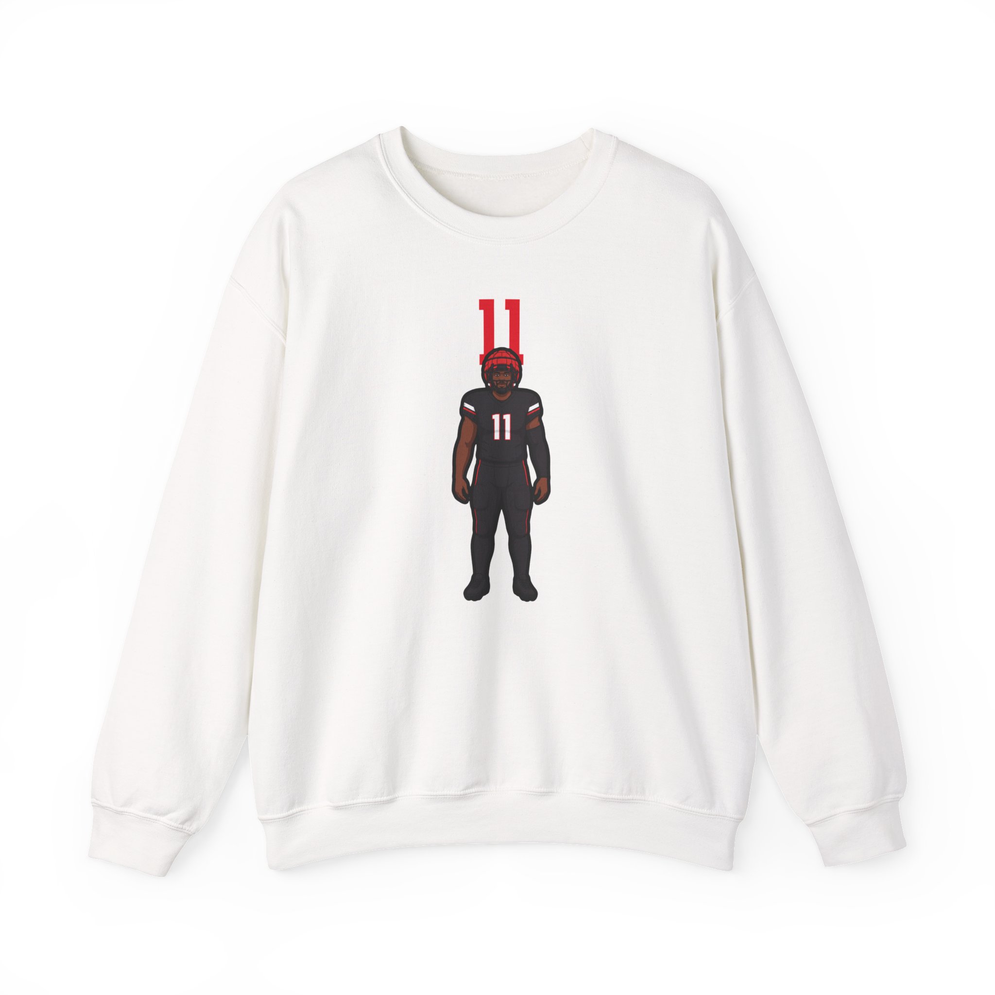 Crewneck Sweatshirt — character_number_top in White
