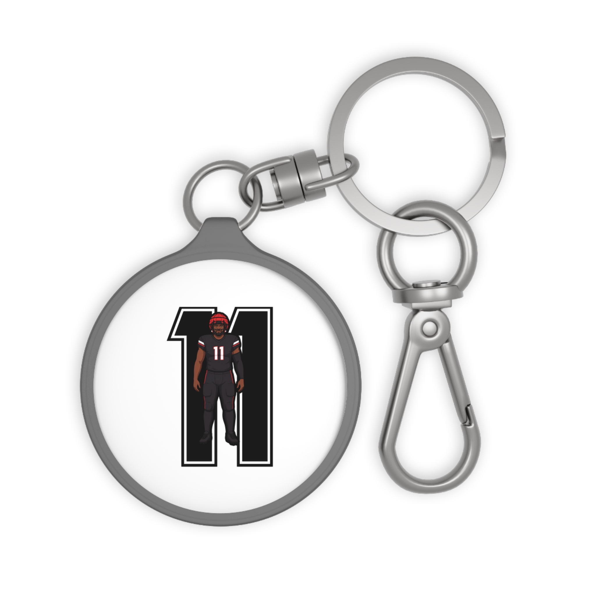 Keychain — character_number in Grey