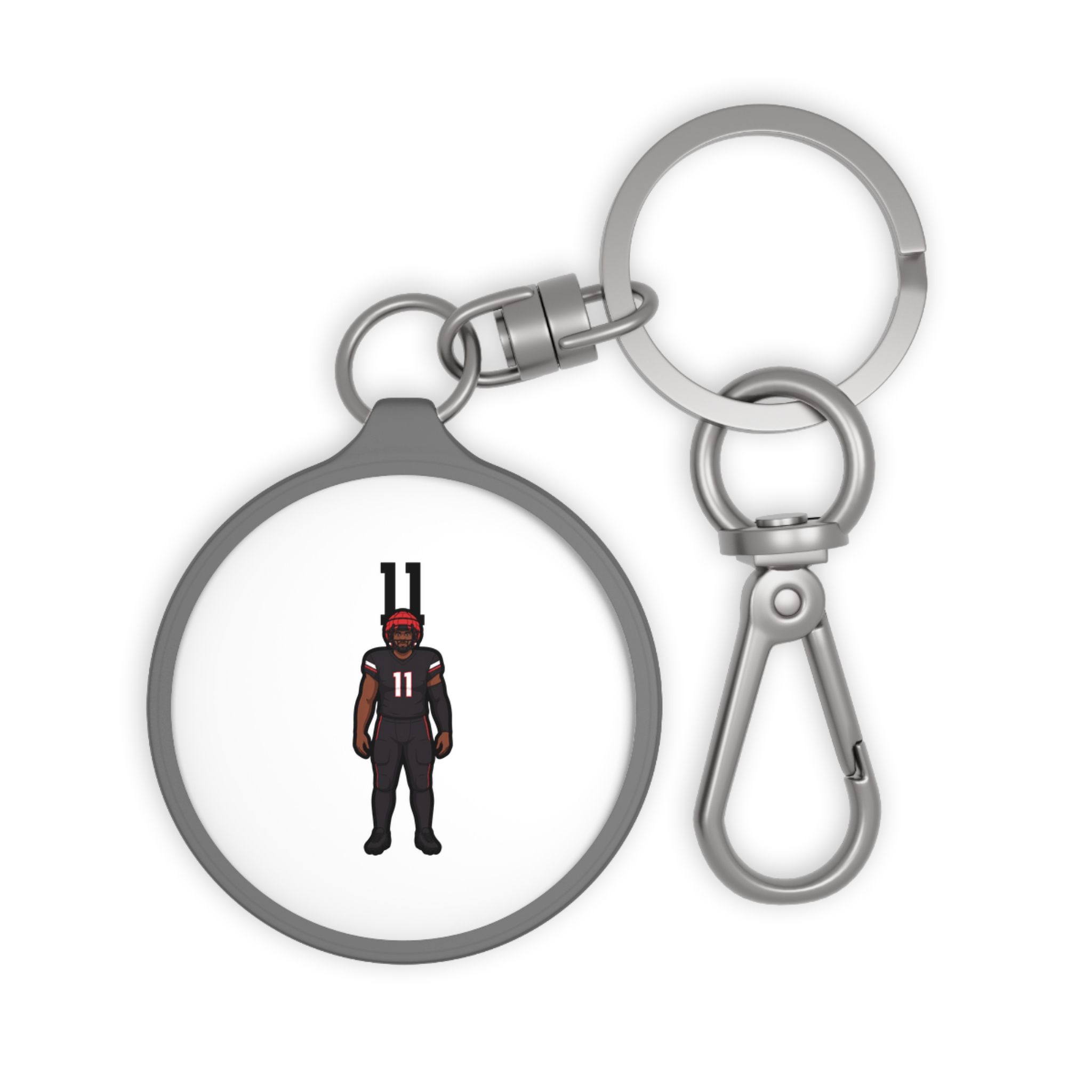 Keychain — character_number_top in Grey