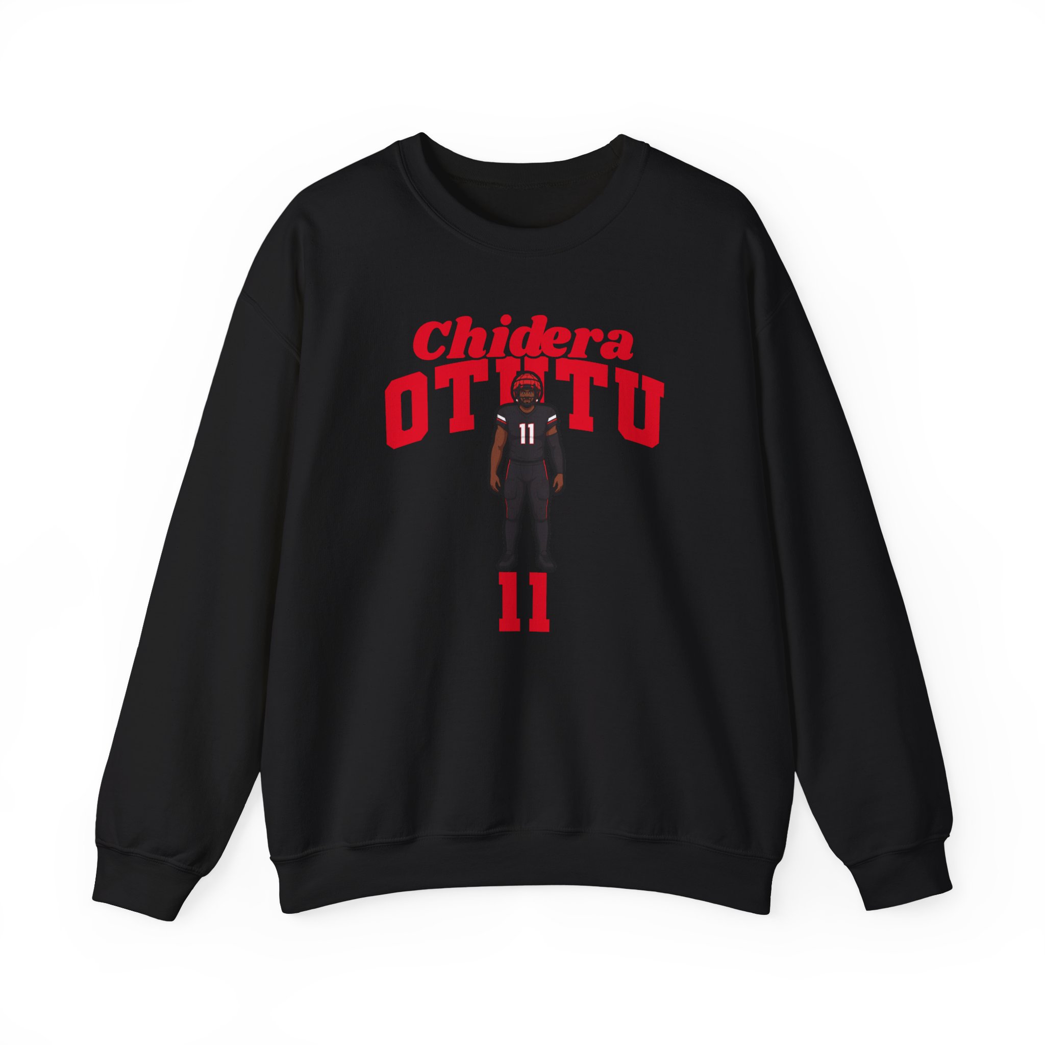 Crewneck Sweatshirt — character_signature_arch in Black
