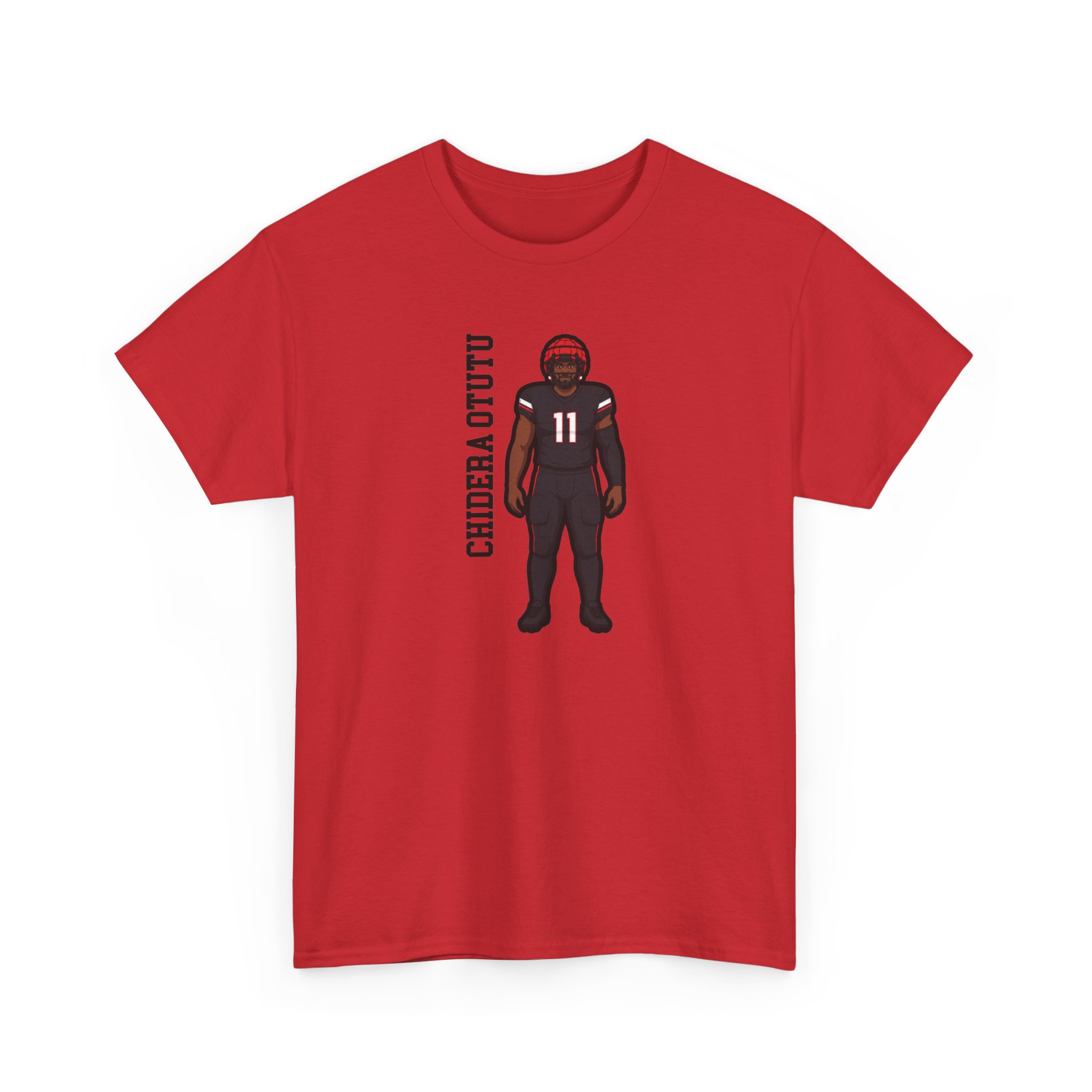 Tee — character_name_vertical in Red