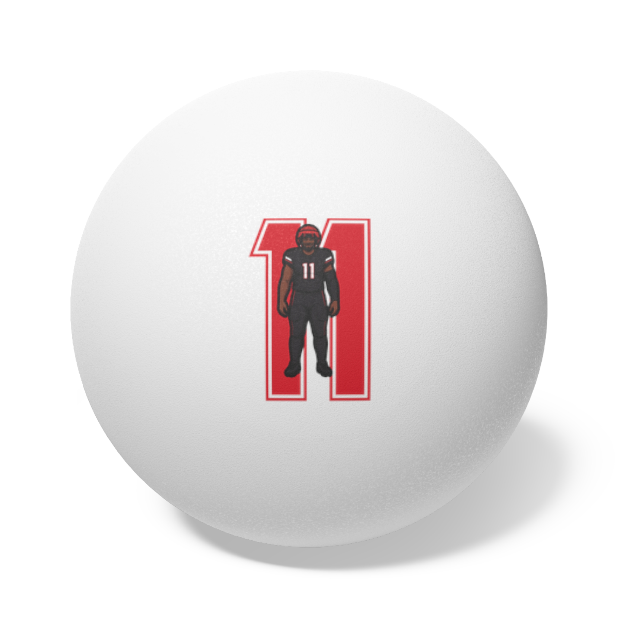Ping Pong Balls, 6 pcs — character_number in White