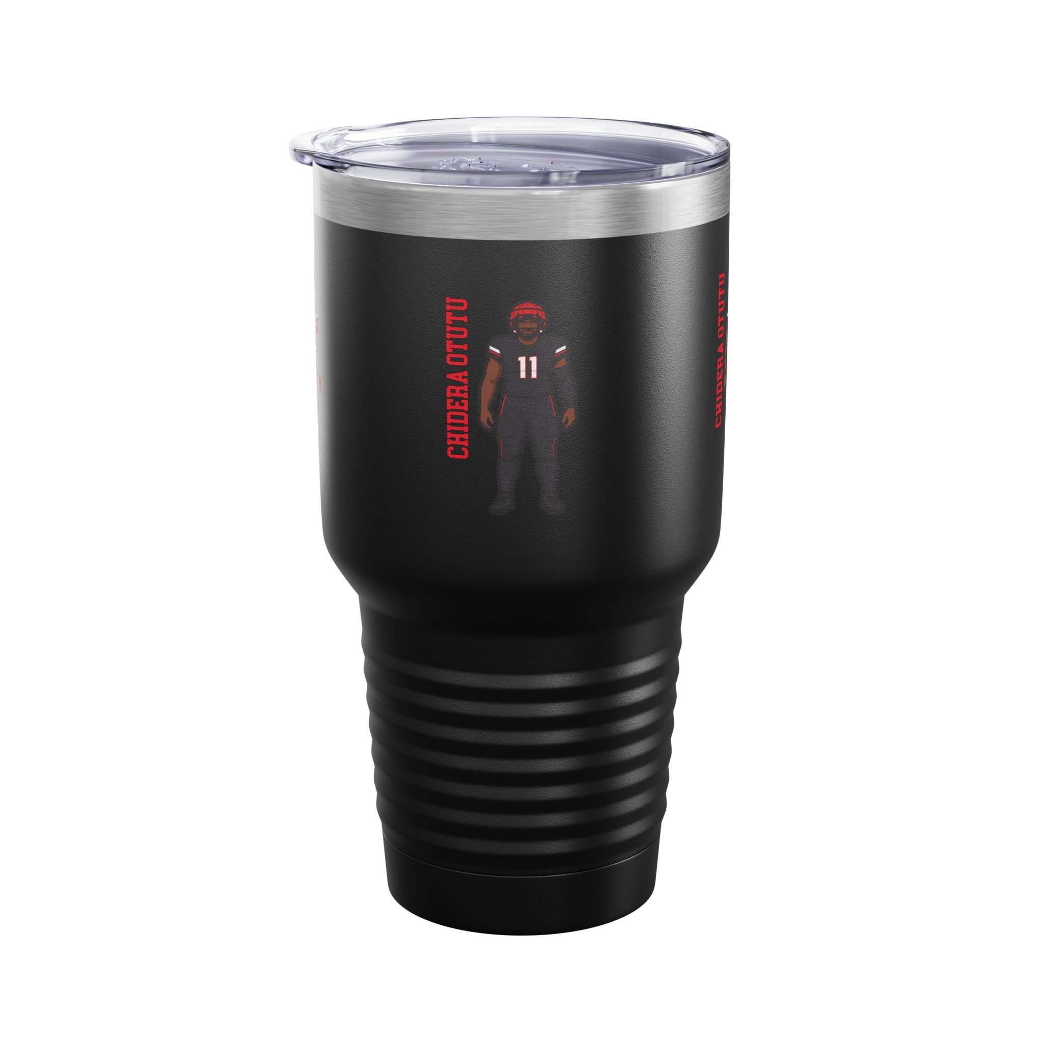 30oz Tumbler — character_name_vertical in Black