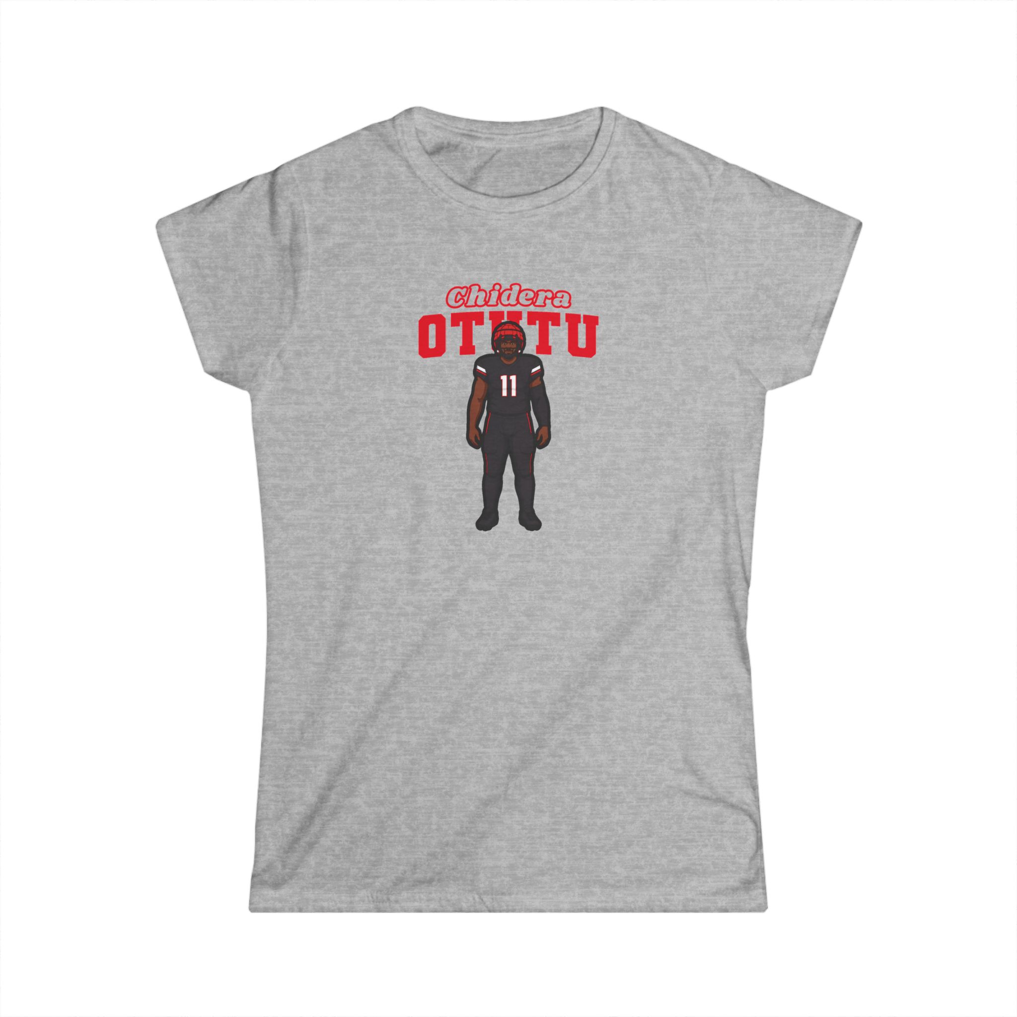 Women's Softstyle Tee — character_name_arch in Grey
