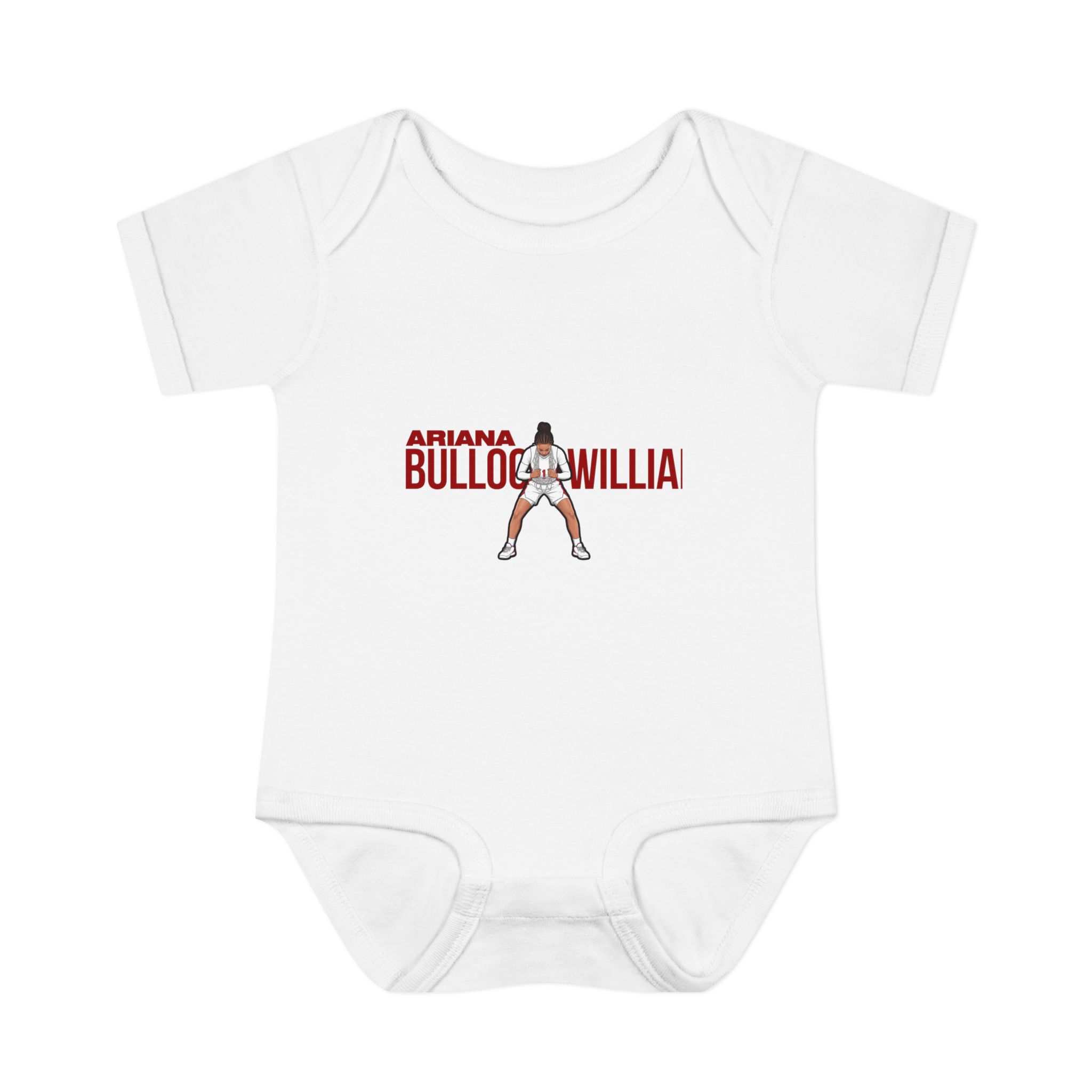 Baby Onesie — character_player_name in White