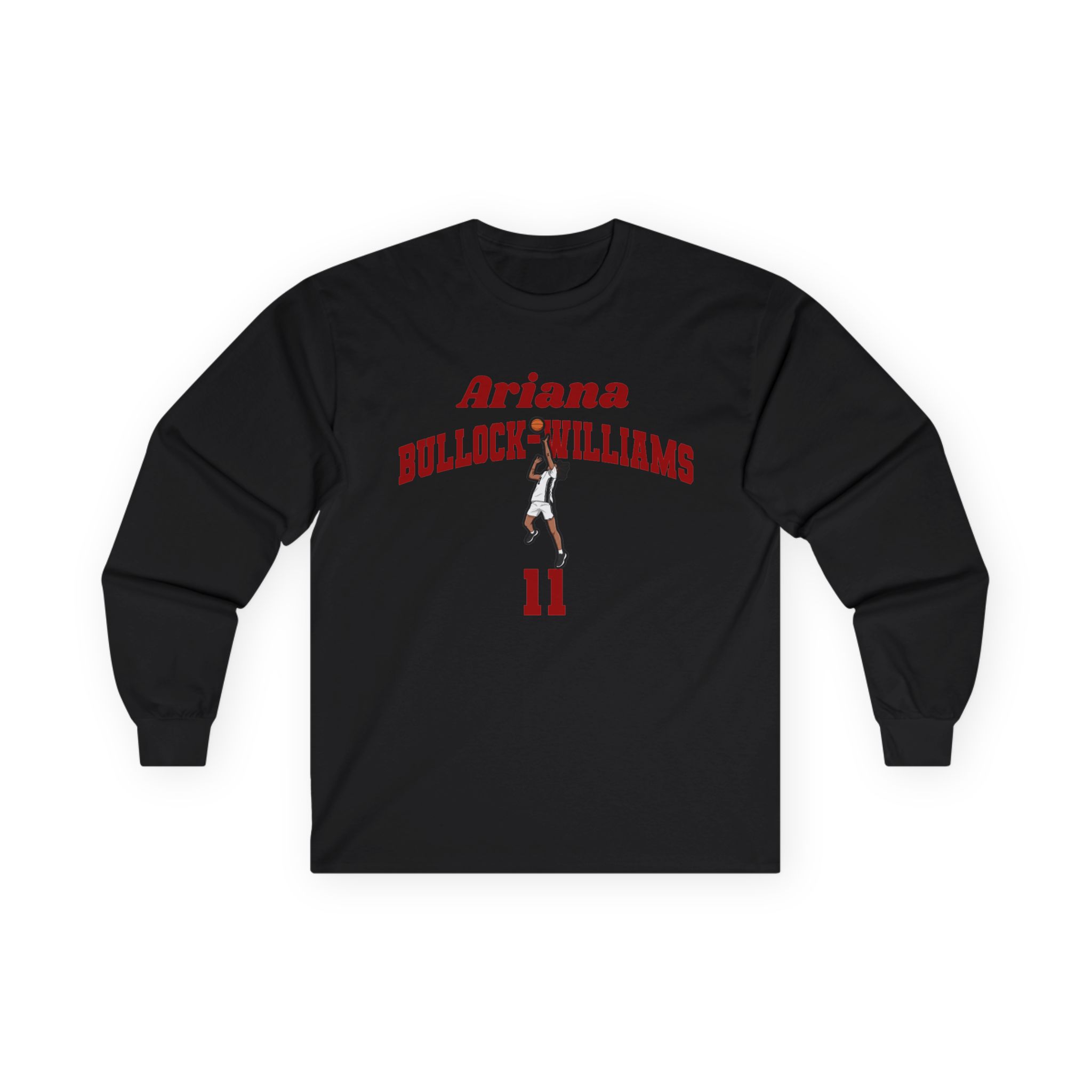 Long Sleeve Tee — character_signature_arch in Black