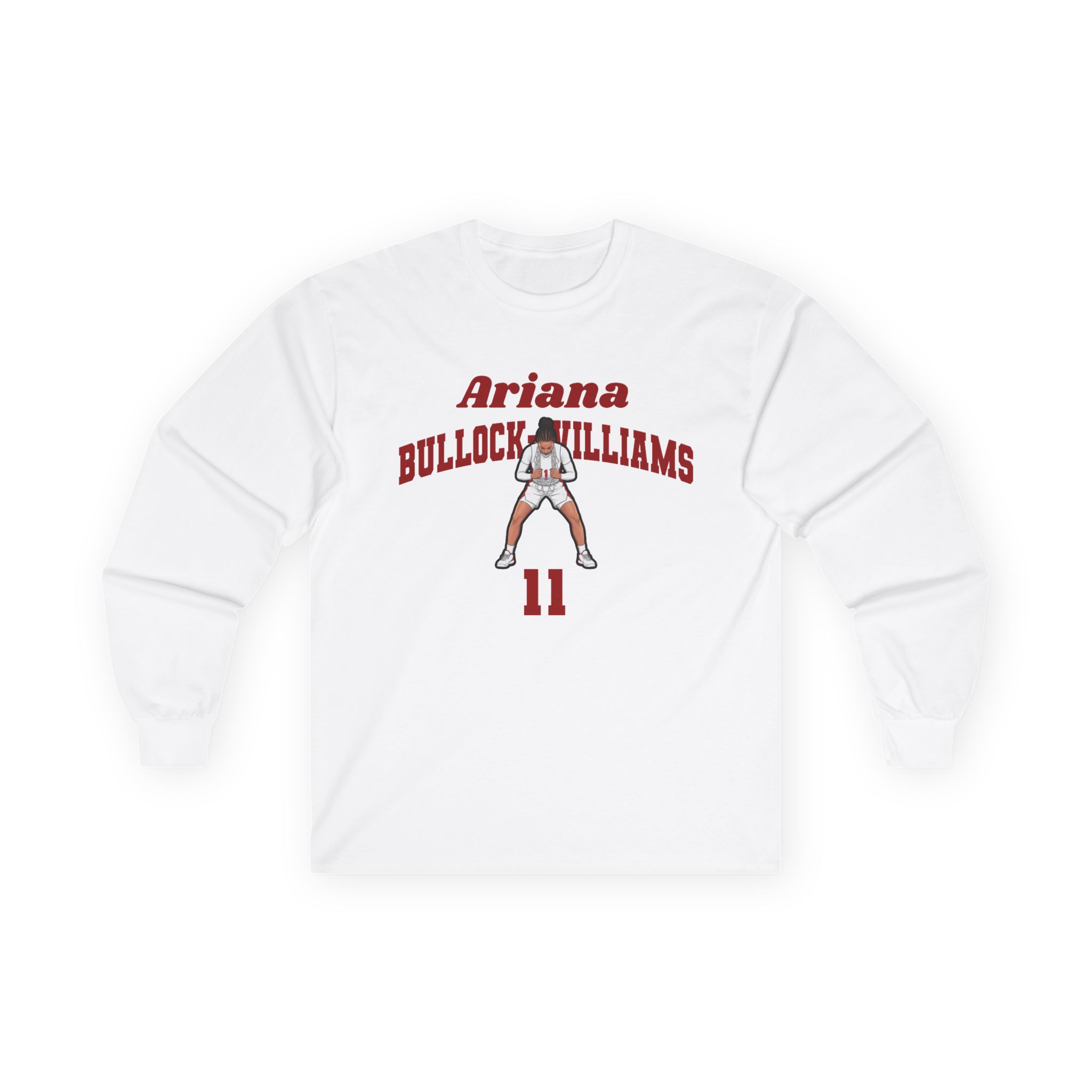 Long Sleeve Tee — character_signature_arch in White