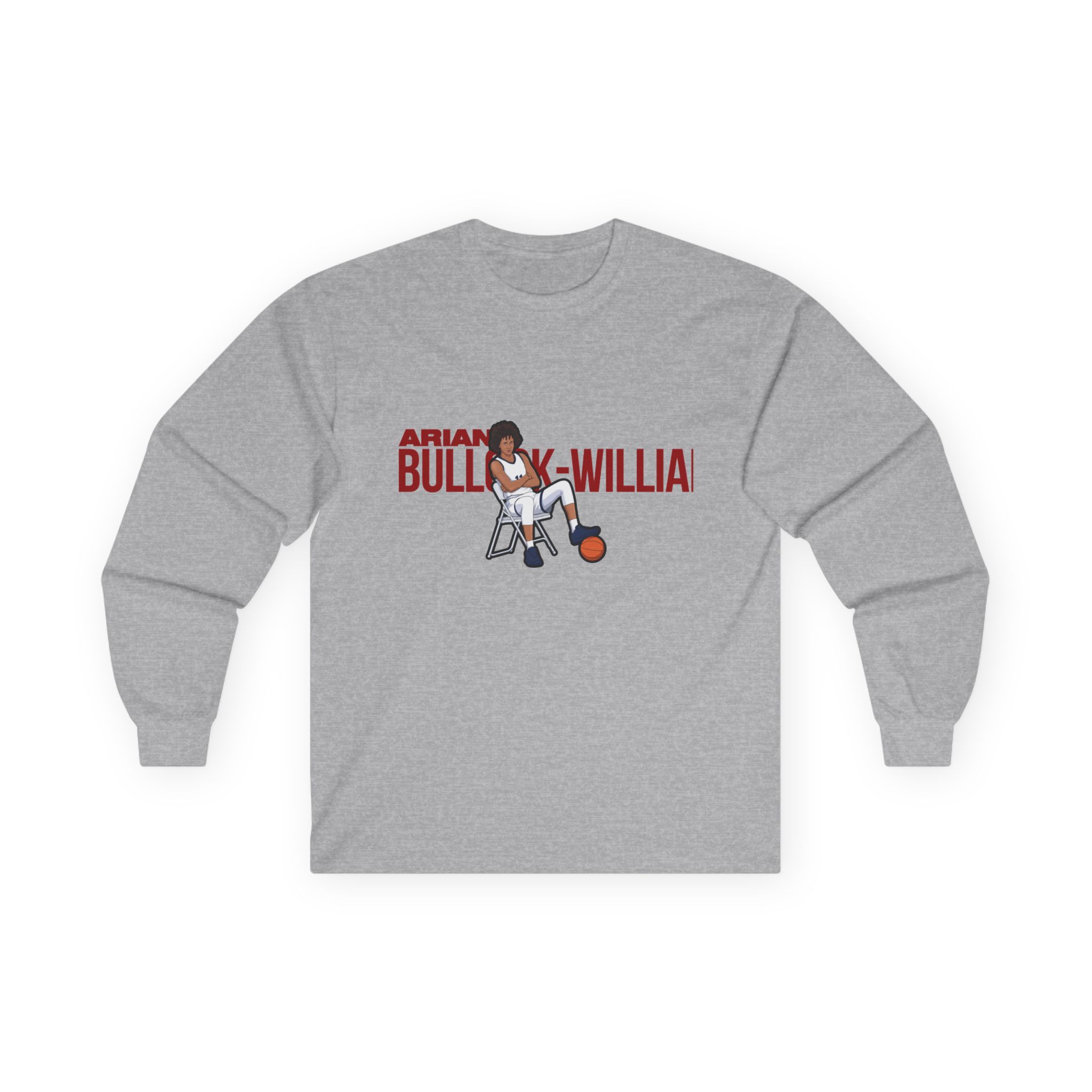 Long Sleeve Tee — character_player_name in Grey