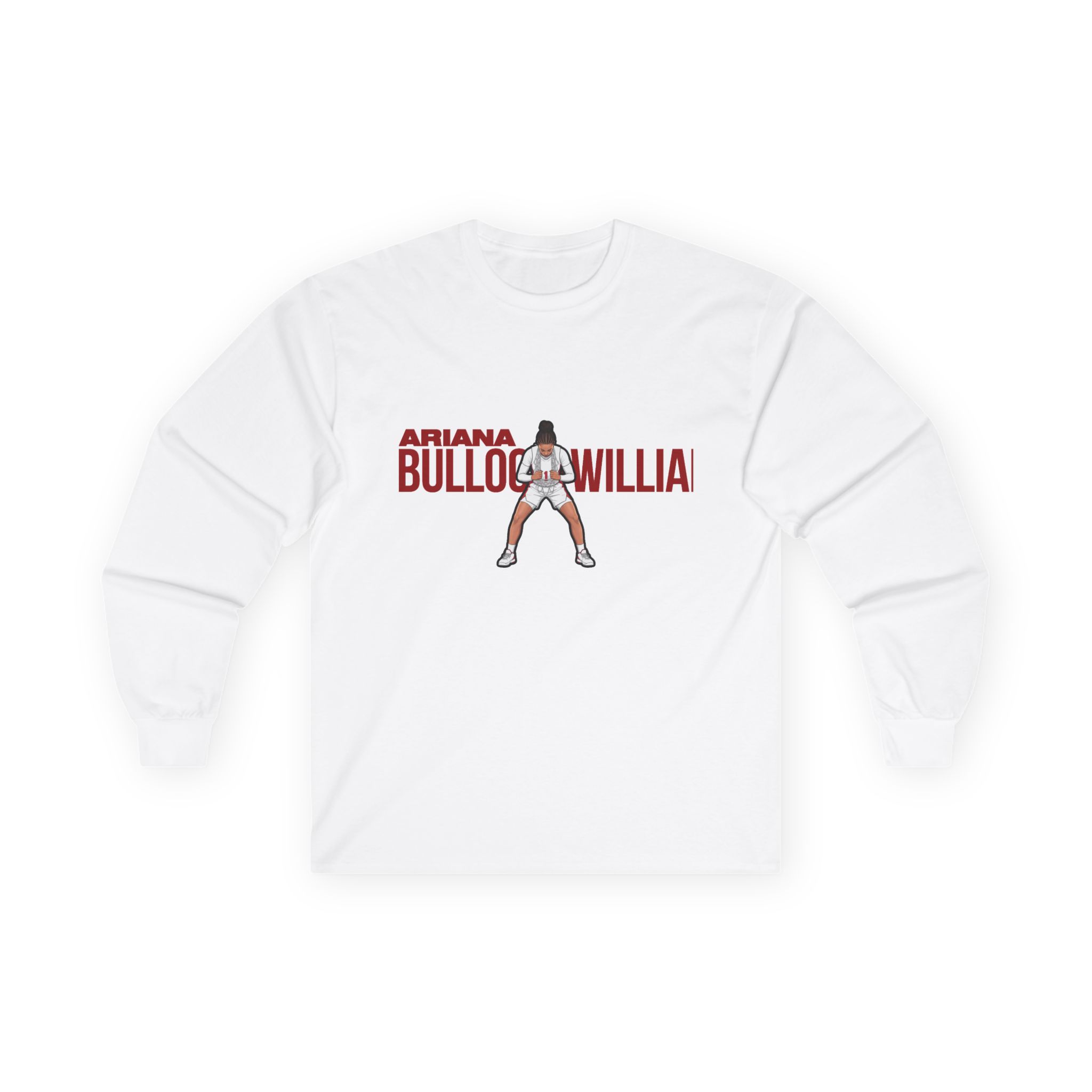 Long Sleeve Tee — character_player_name in White