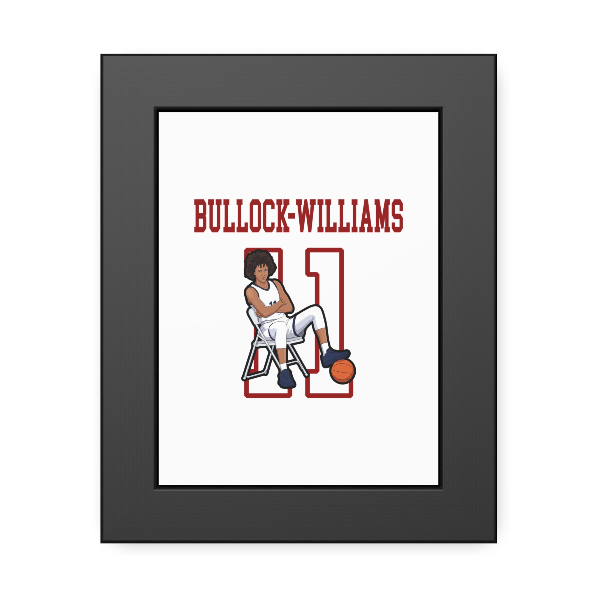Framed Poster — character_shirsey in Black