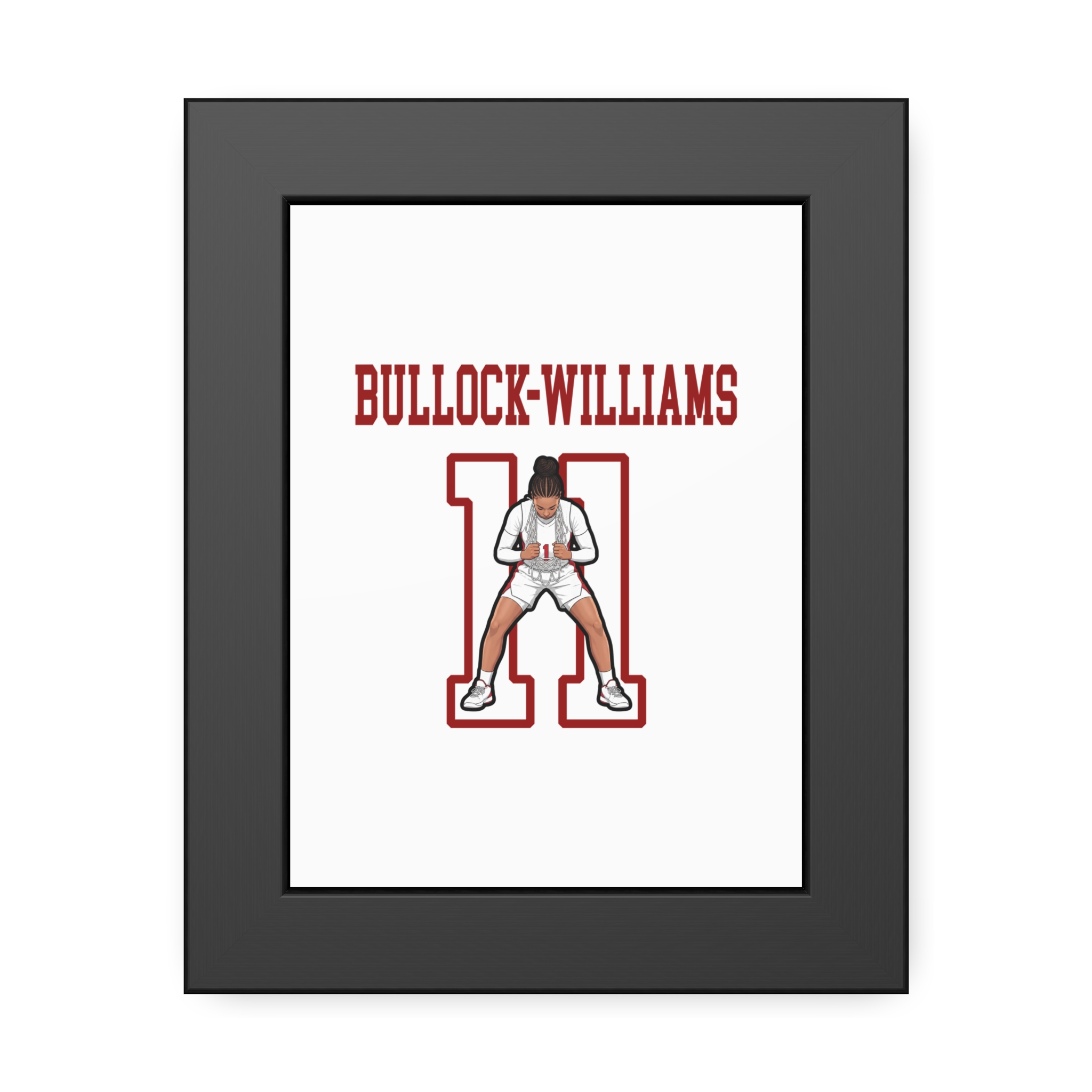 Framed Poster — character_shirsey in Black