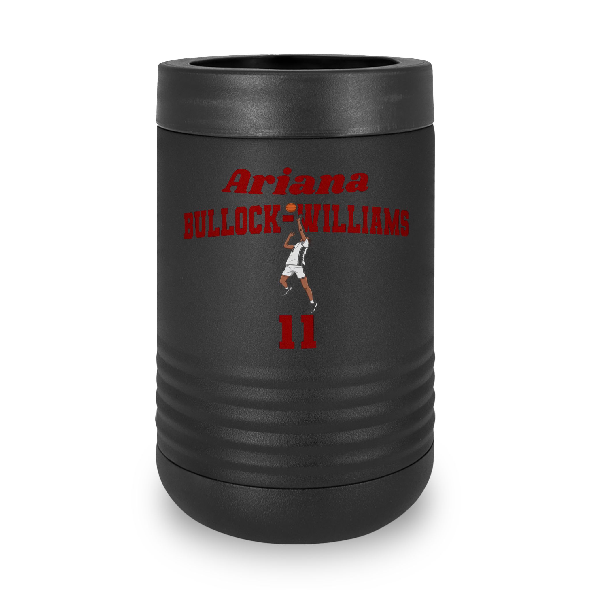 Stainless Can Cooler — character_signature_arch in Black