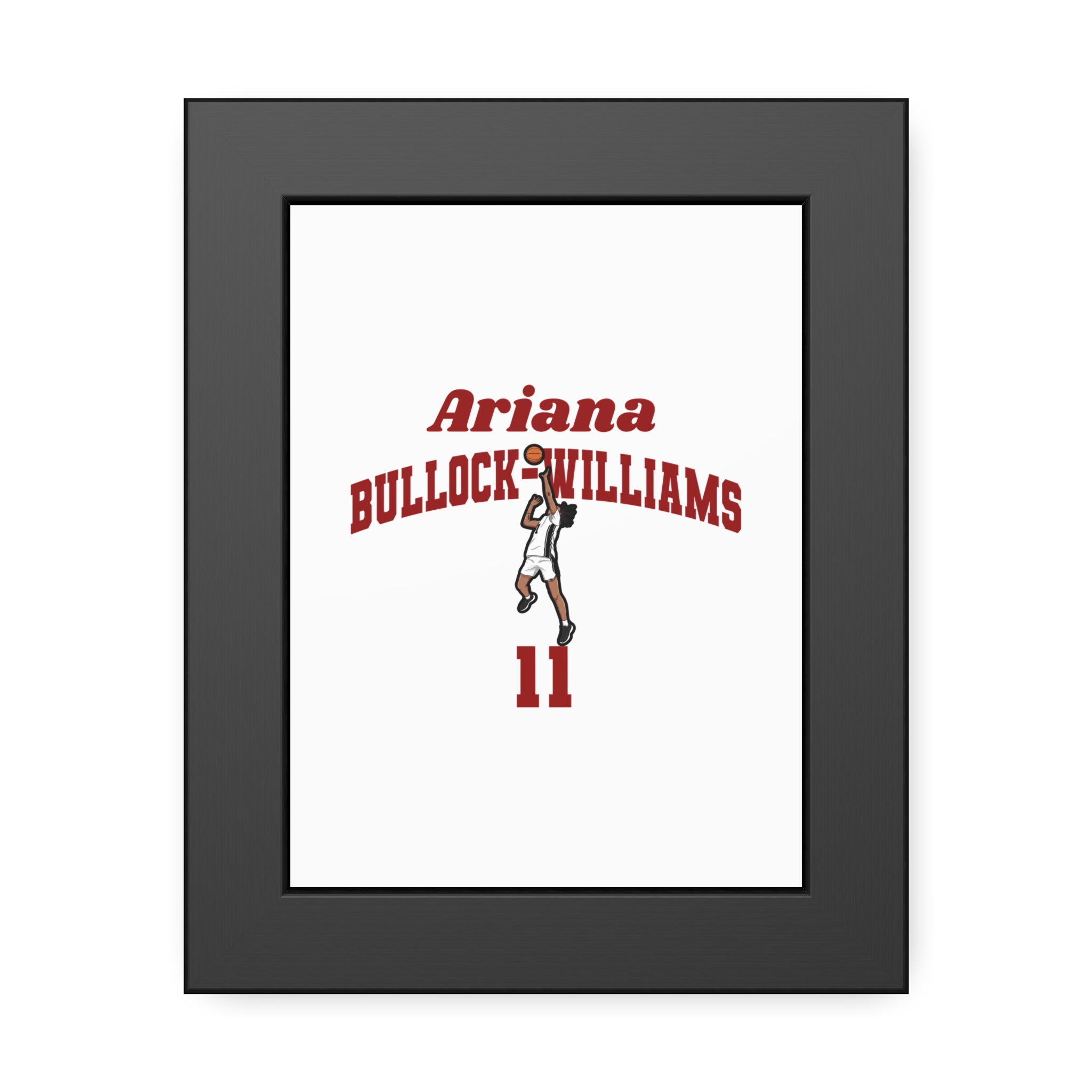 Framed Poster — character_signature_arch in Black
