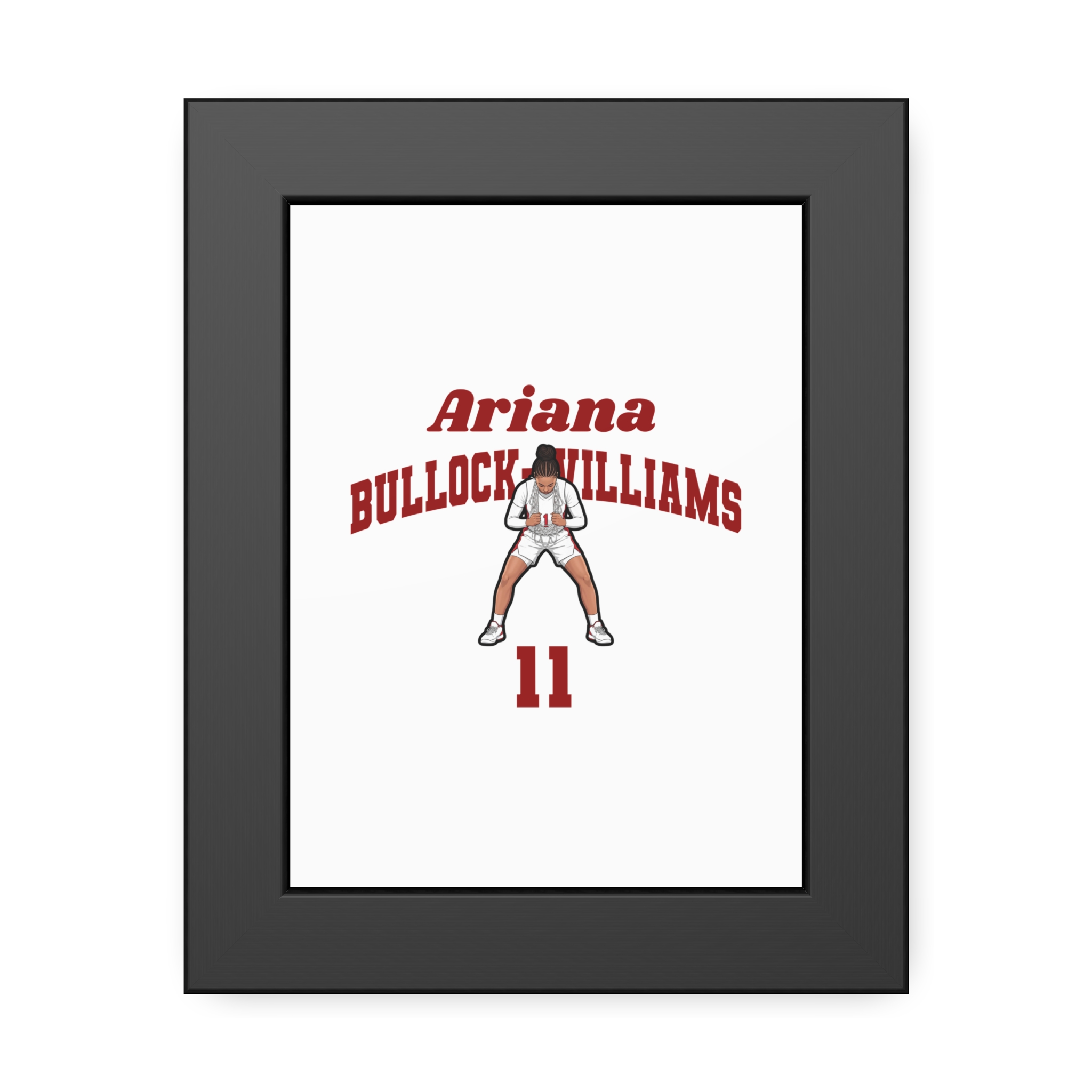 Framed Poster — character_signature_arch in Black