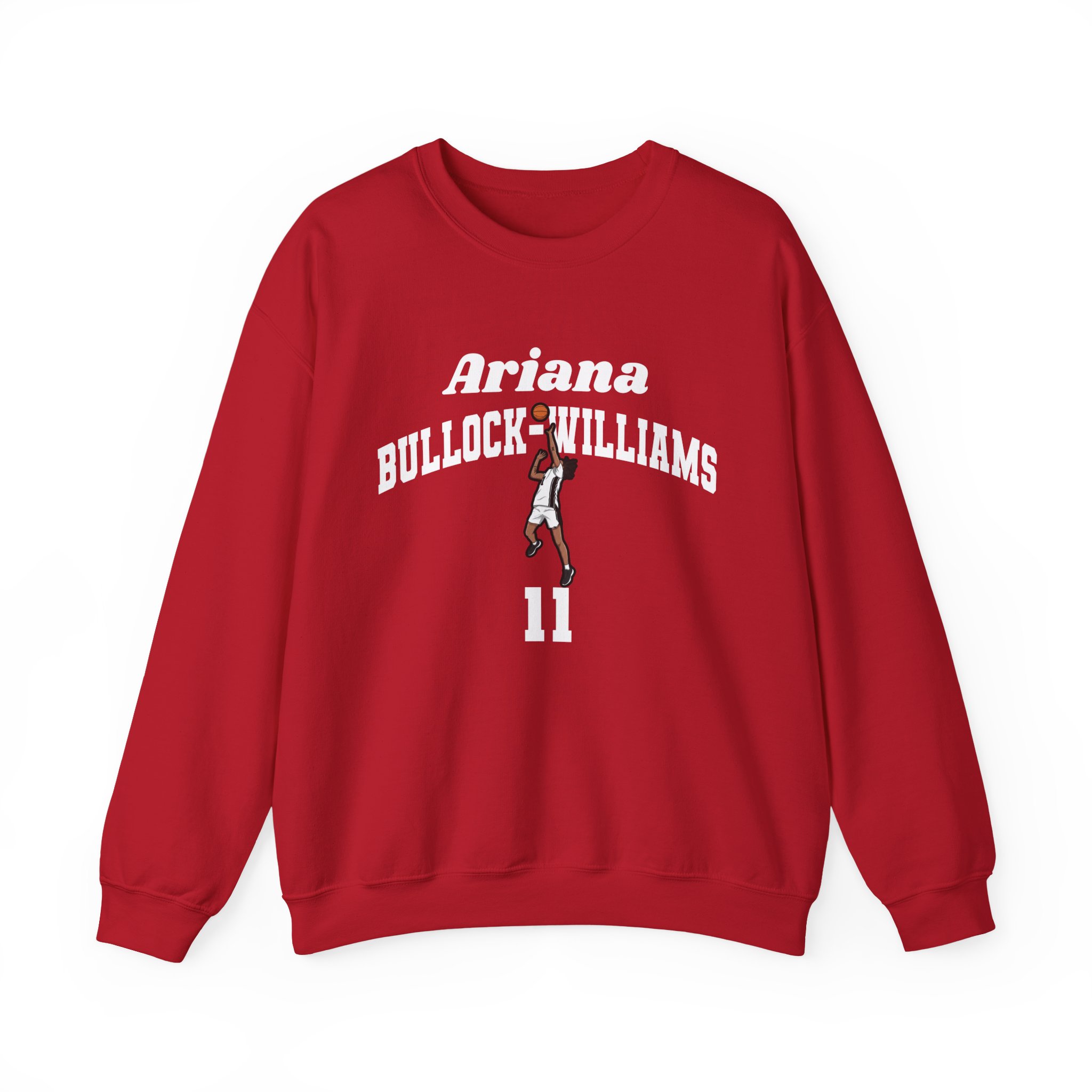 Crewneck Sweatshirt — character_signature_arch in Red