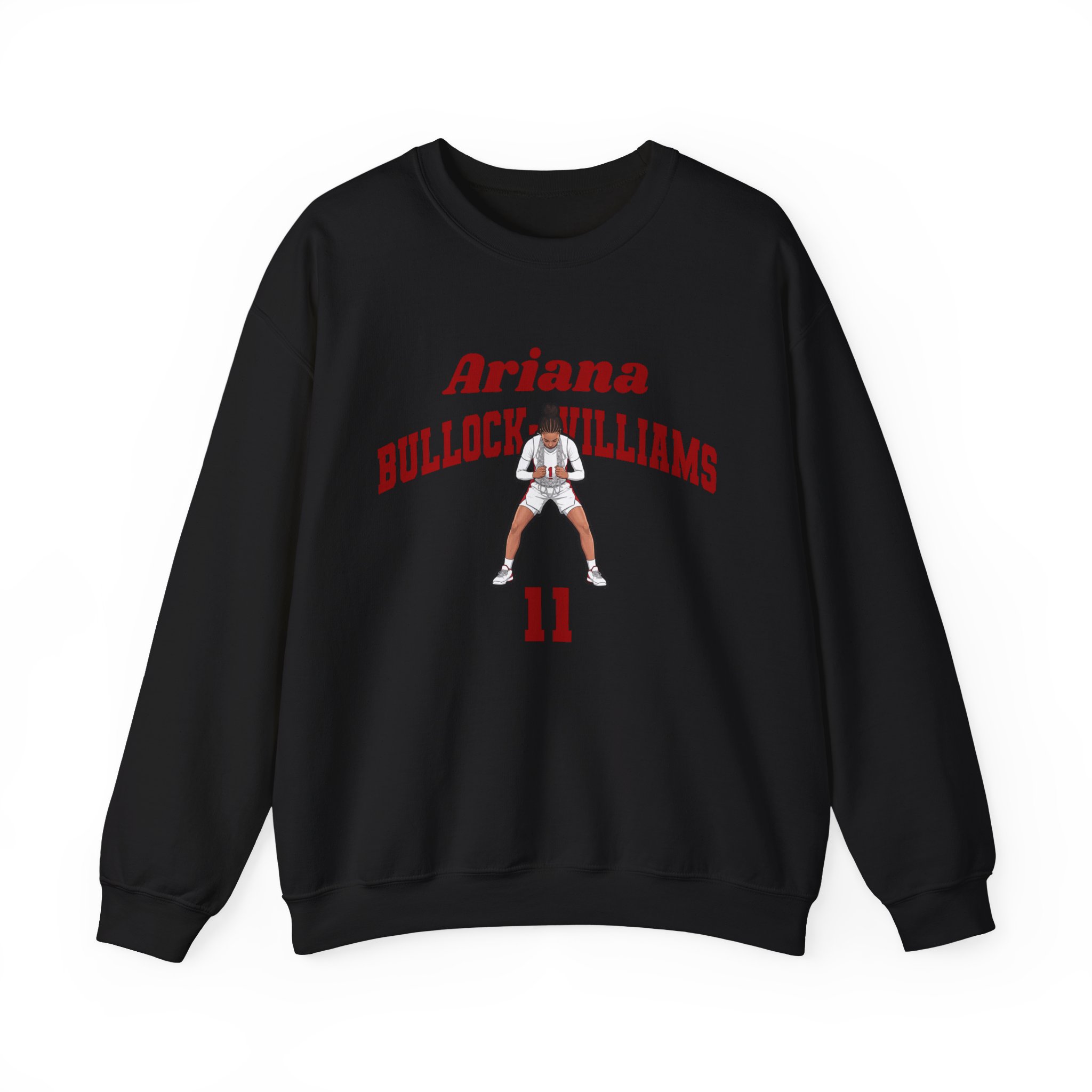 Crewneck Sweatshirt — character_signature_arch in Black