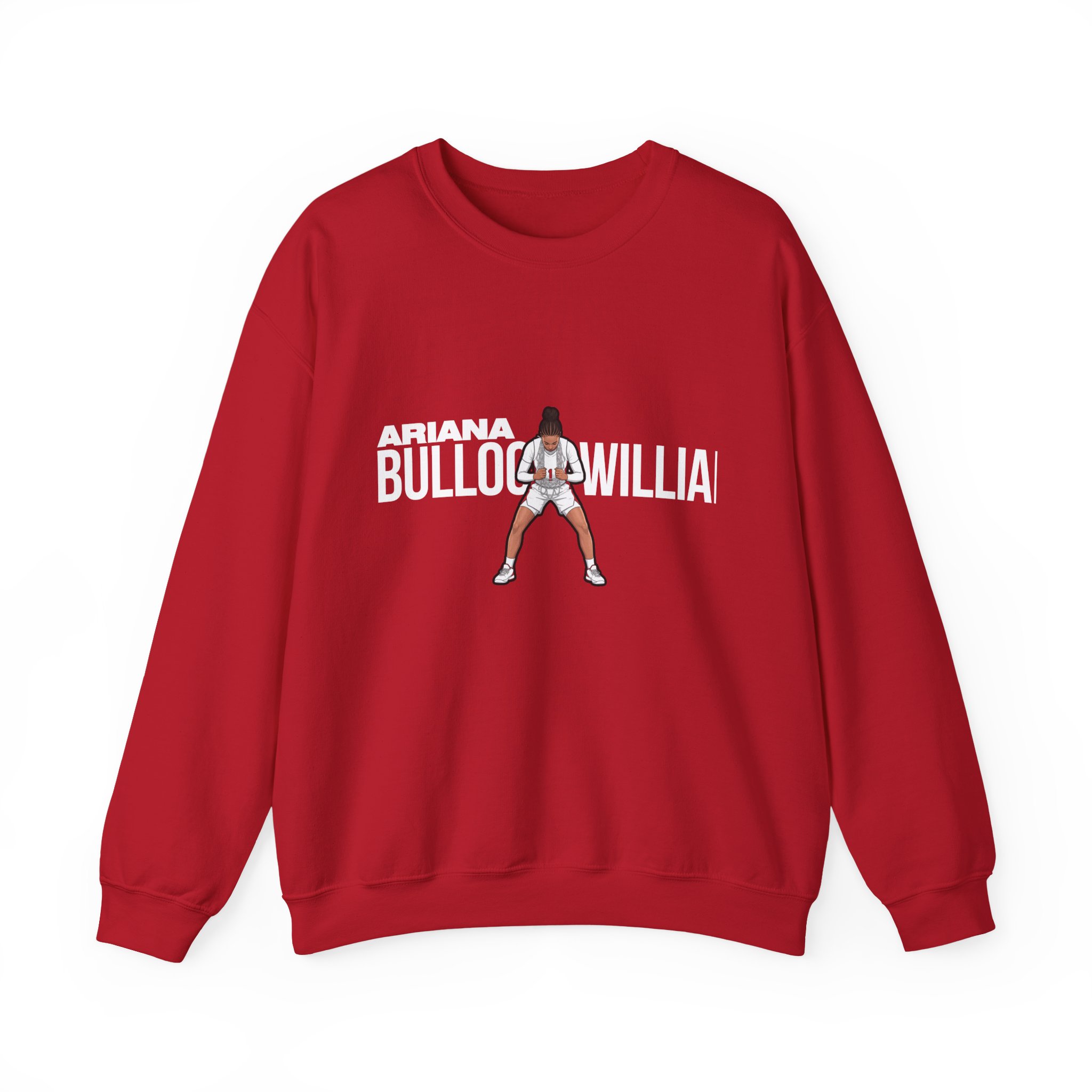 Crewneck Sweatshirt — character_player_name in Red