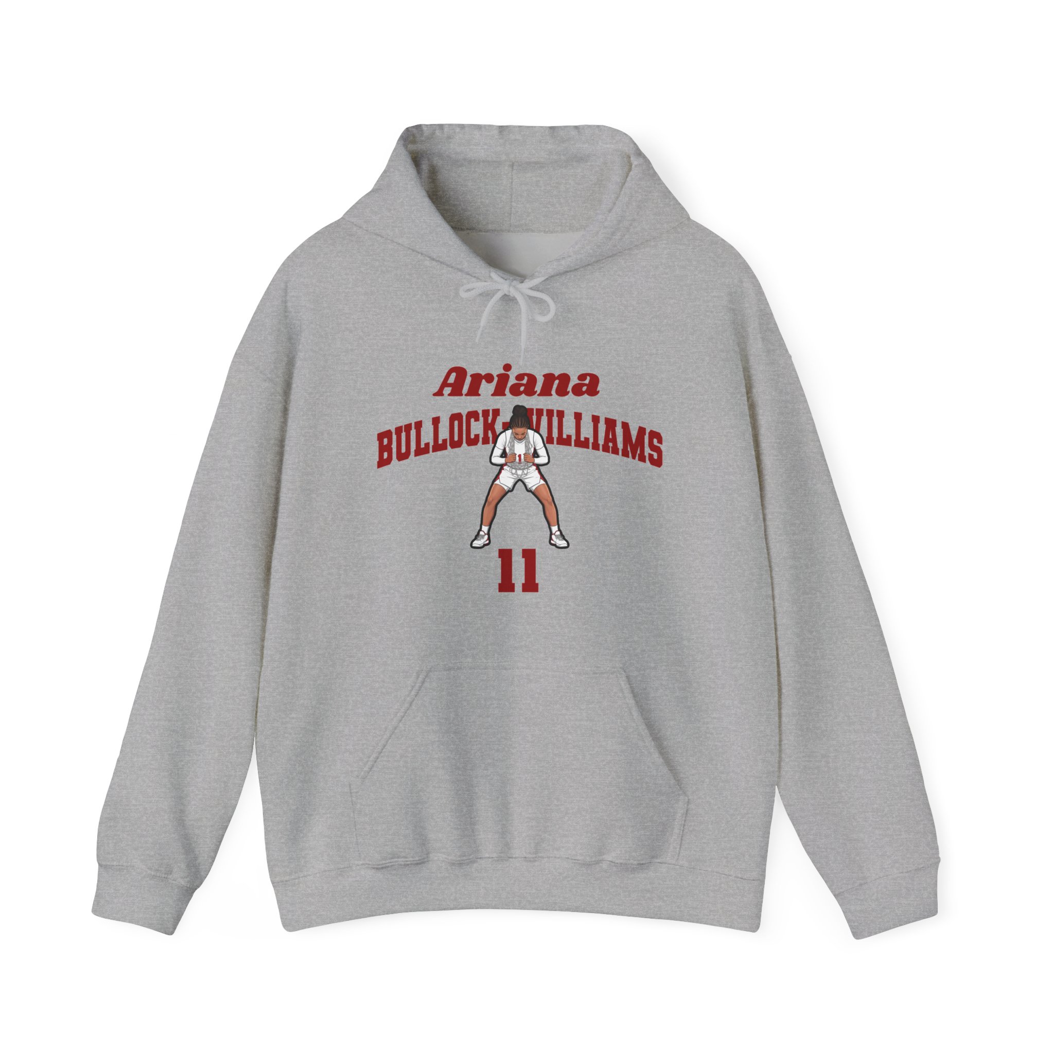 Hoodie — character_signature_arch in Grey