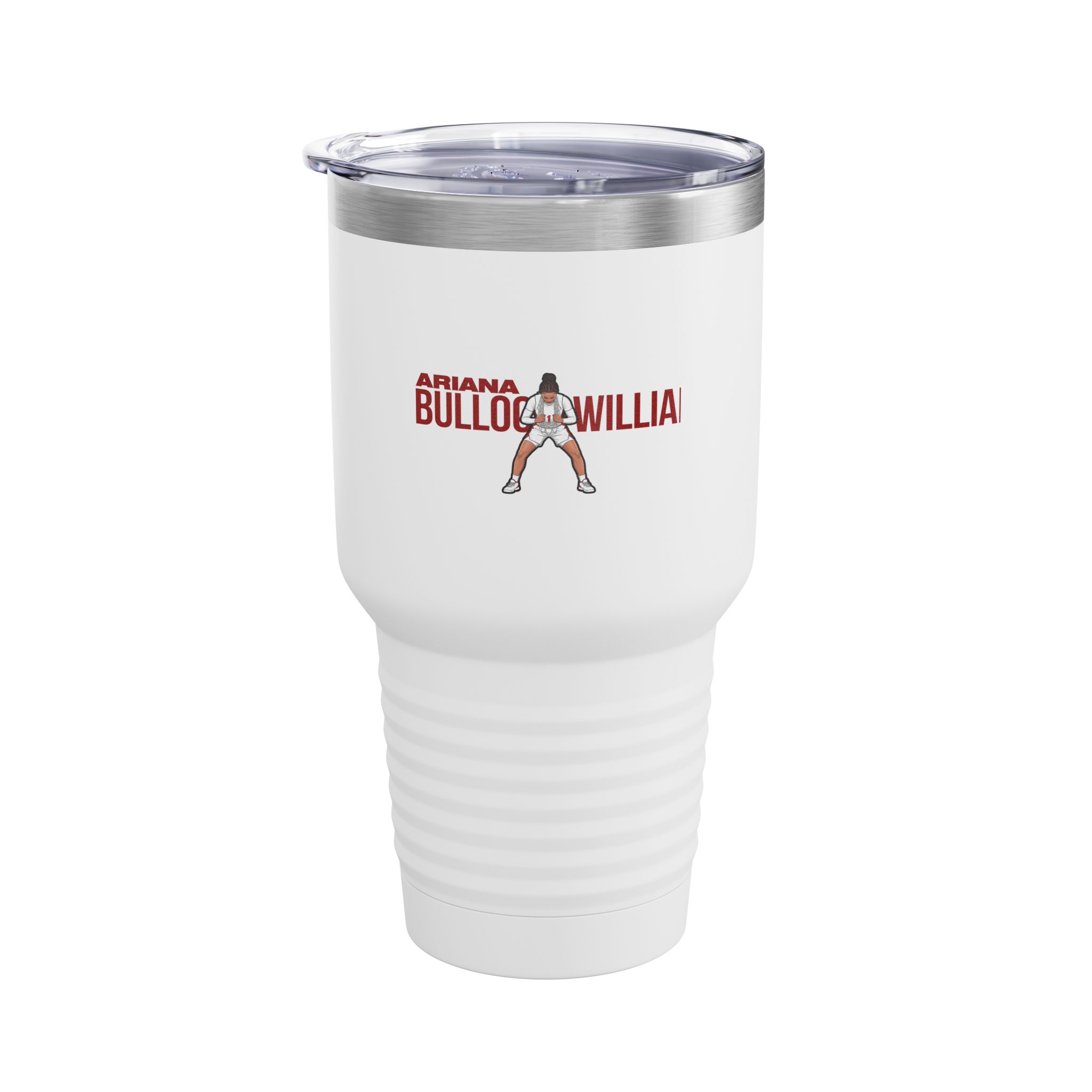 30oz Tumbler — character_player_name in White