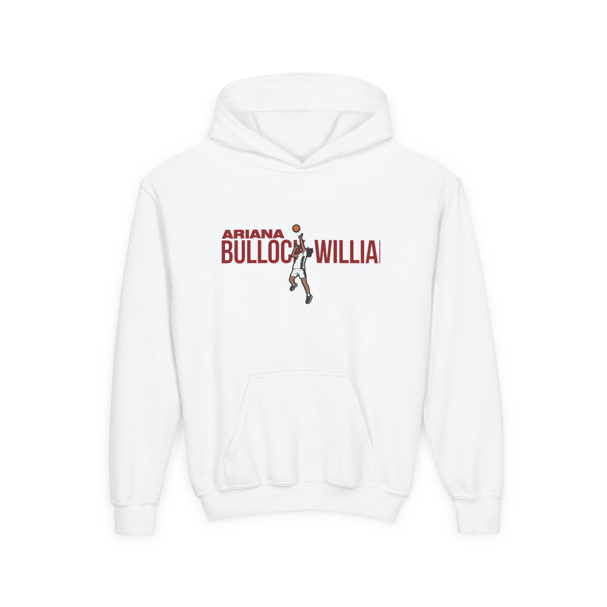 Youth Hoodie — character_player_name in White