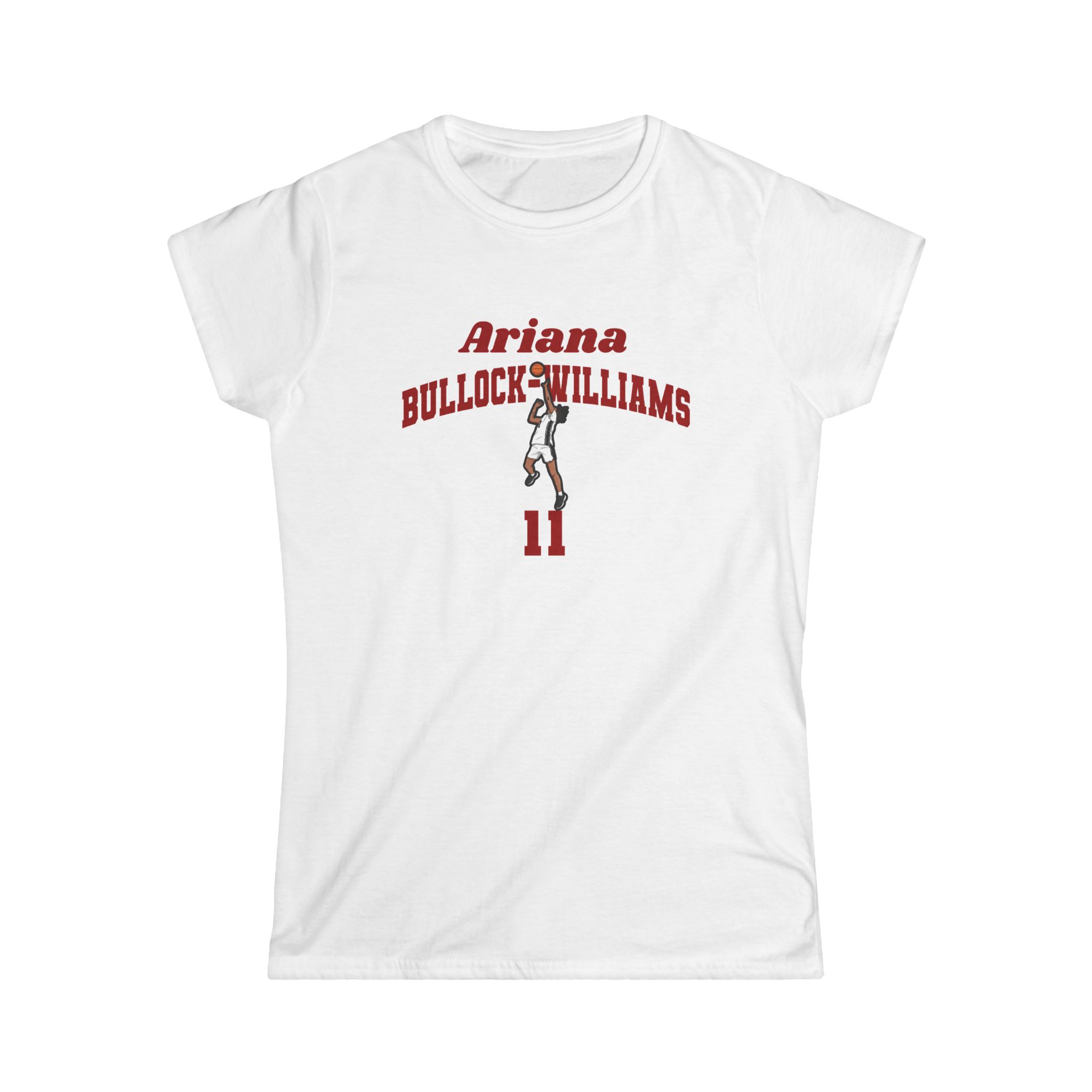 Women's Softstyle Tee — character_signature_arch in White