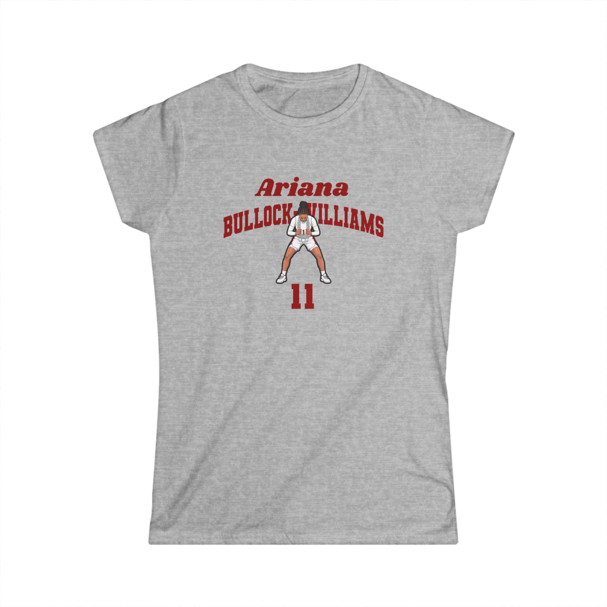Women's Softstyle Tee — character_signature_arch in Grey