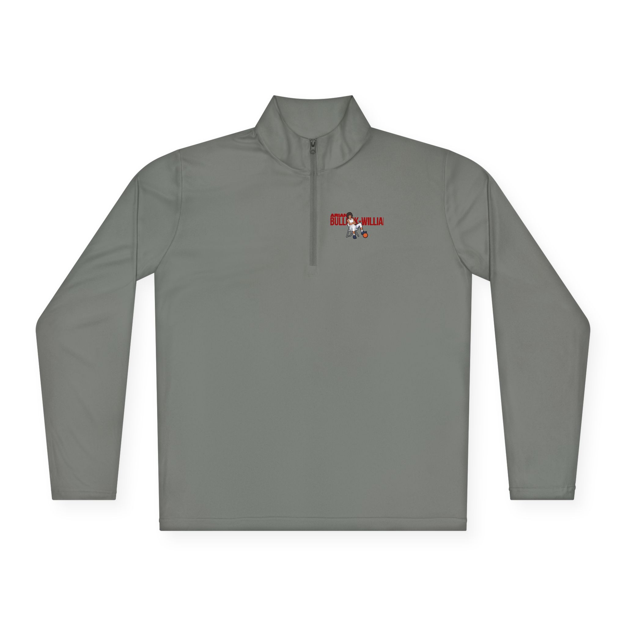 Q-Zip Pullover — character_player_name in Grey