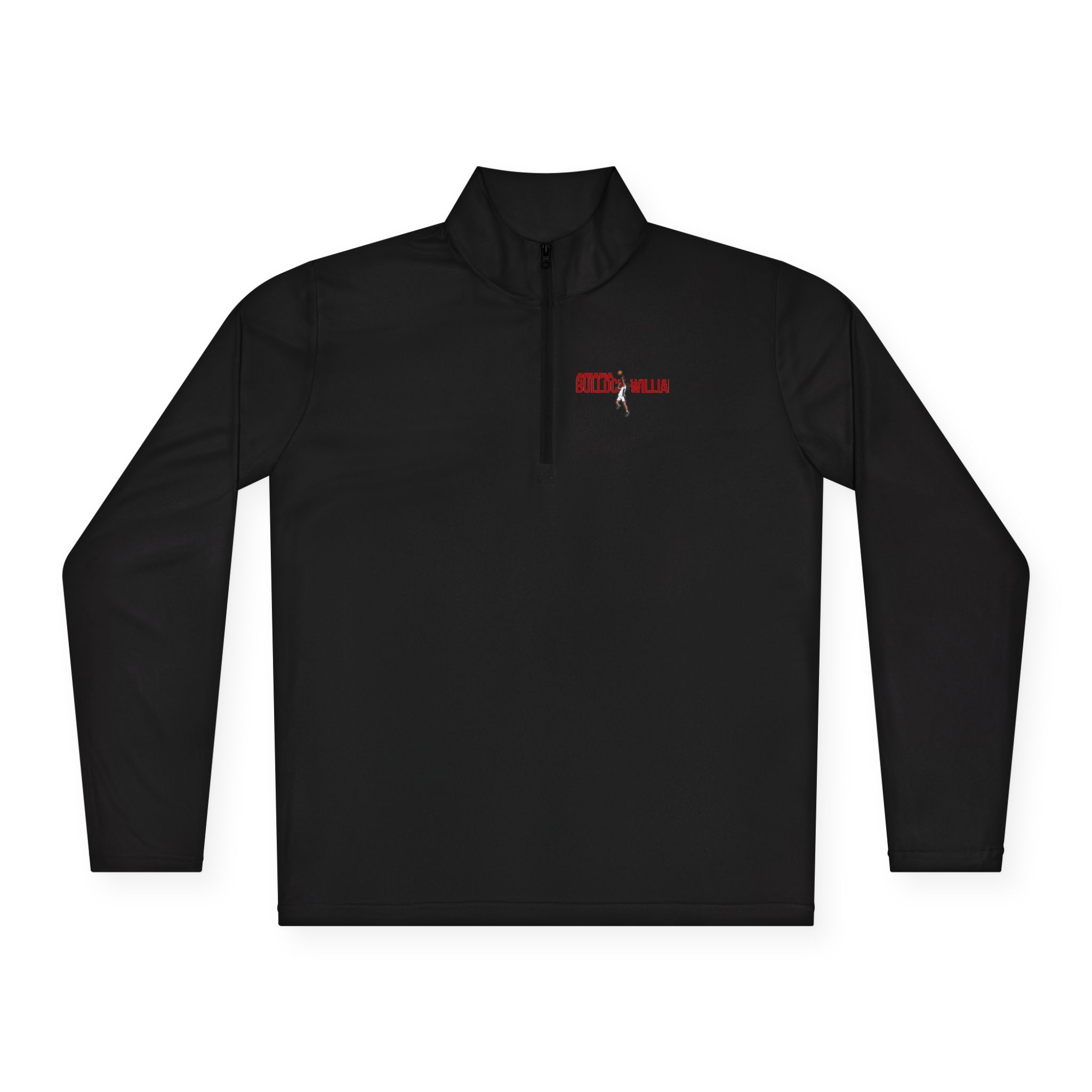 Q-Zip Pullover — character_player_name in Black