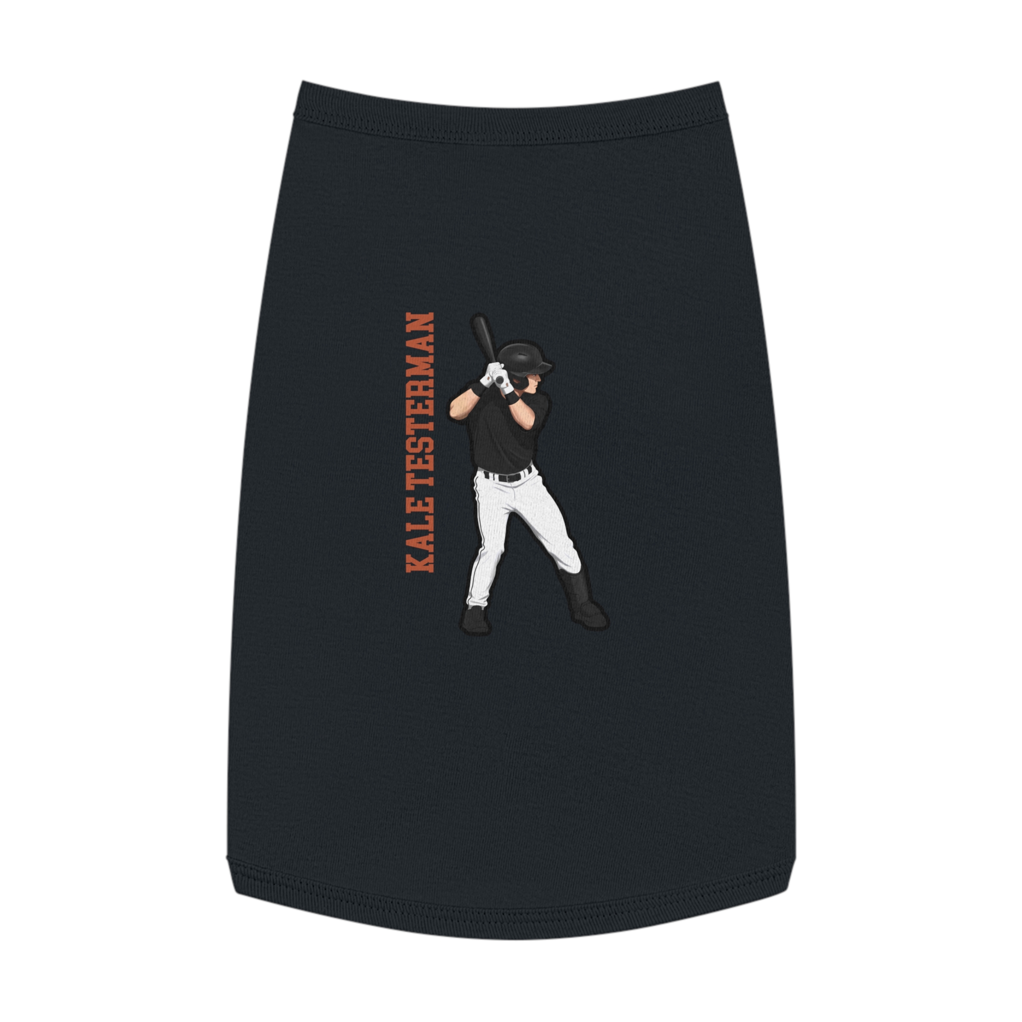 Pet Tank Top — character_name_vertical in Black