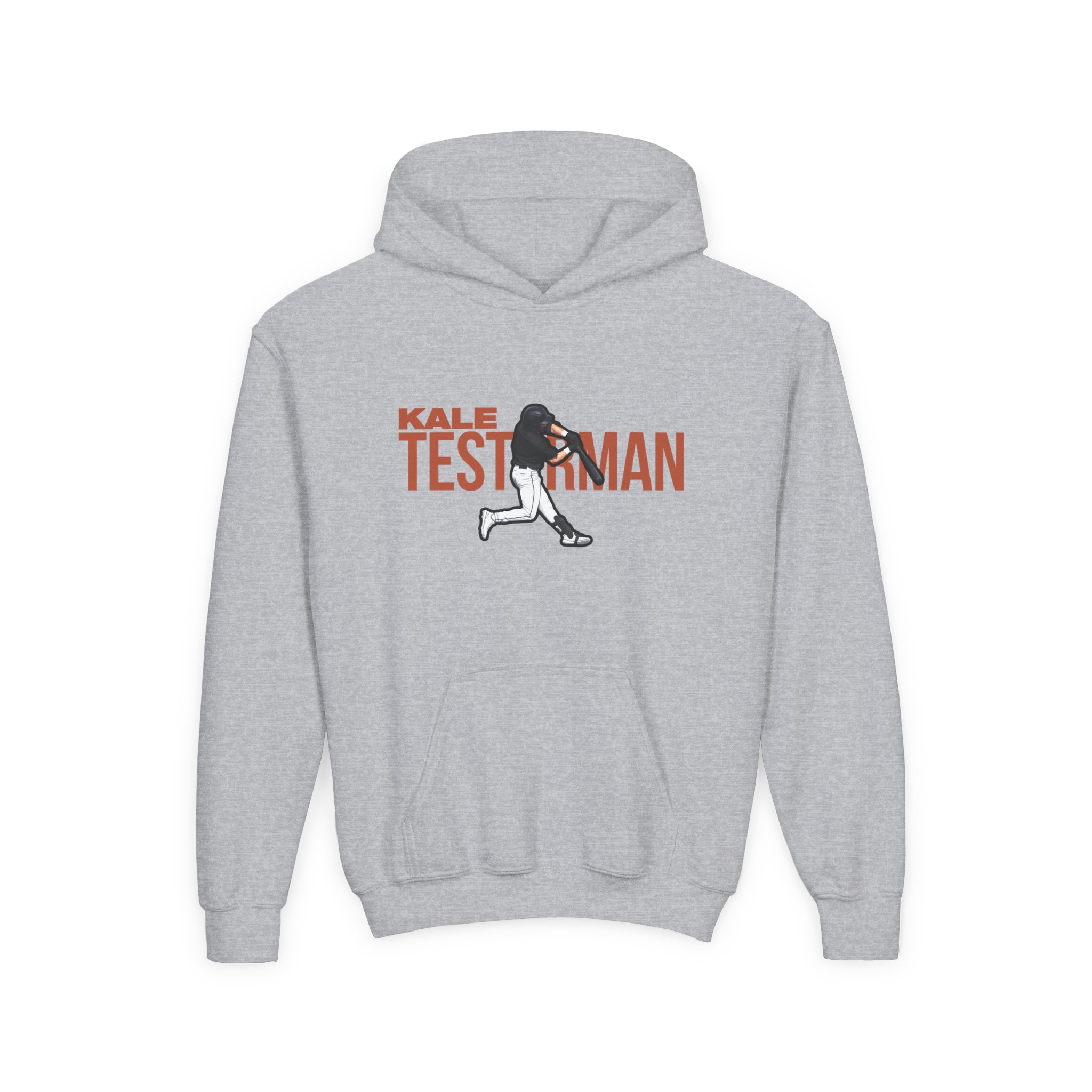 Youth Hoodie — character_player_name in Grey