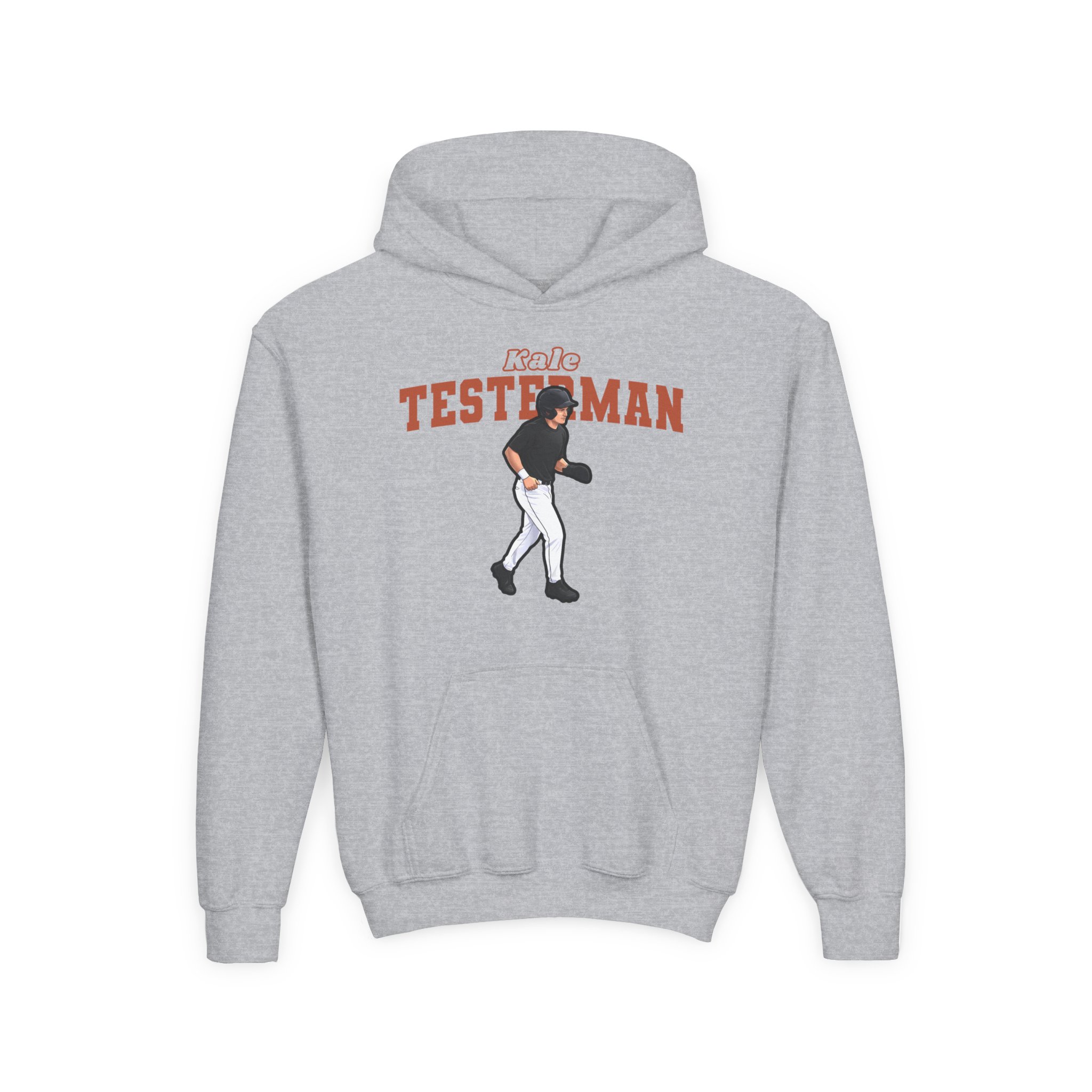 Youth Hoodie — character_name_arch in Grey