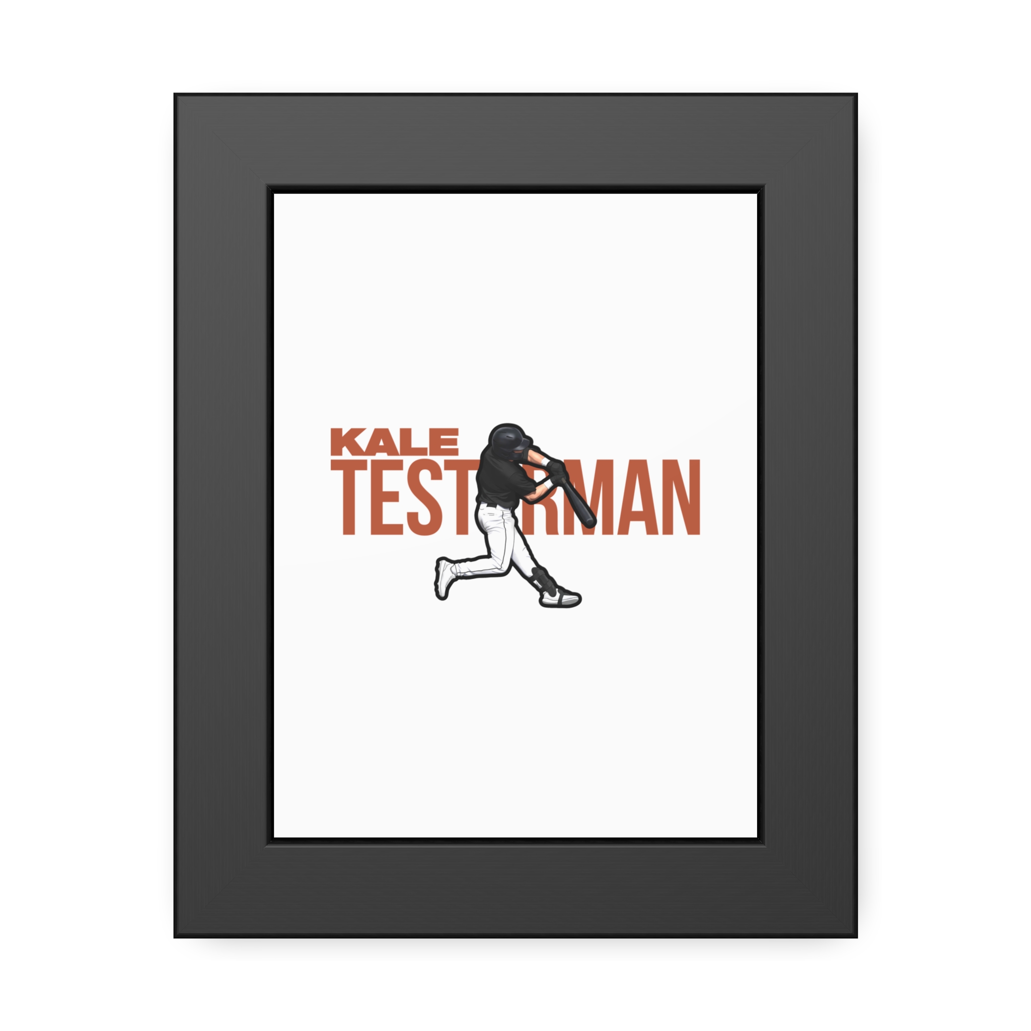 Framed Poster — character_player_name in Black