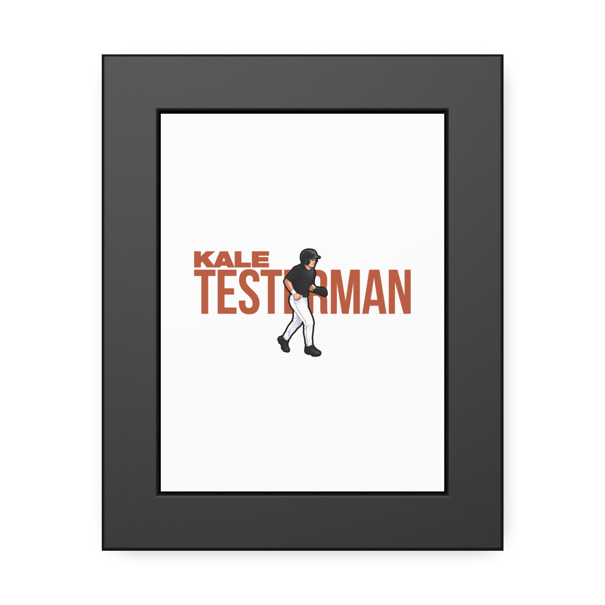Framed Poster — character_player_name in Black