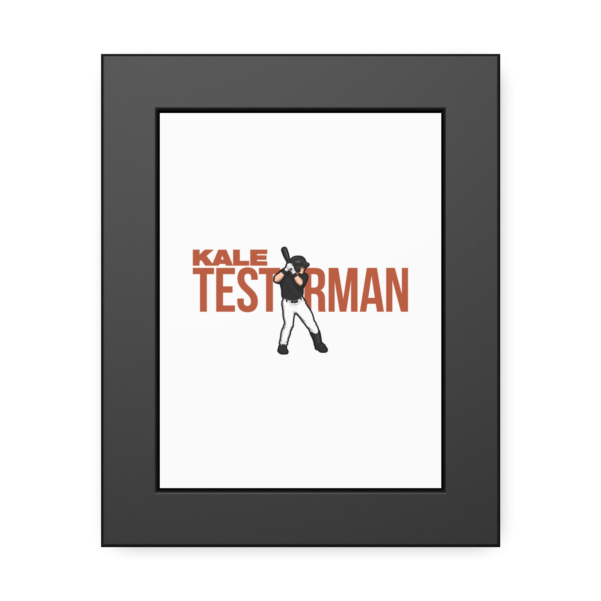 Framed Poster — character_player_name in Black