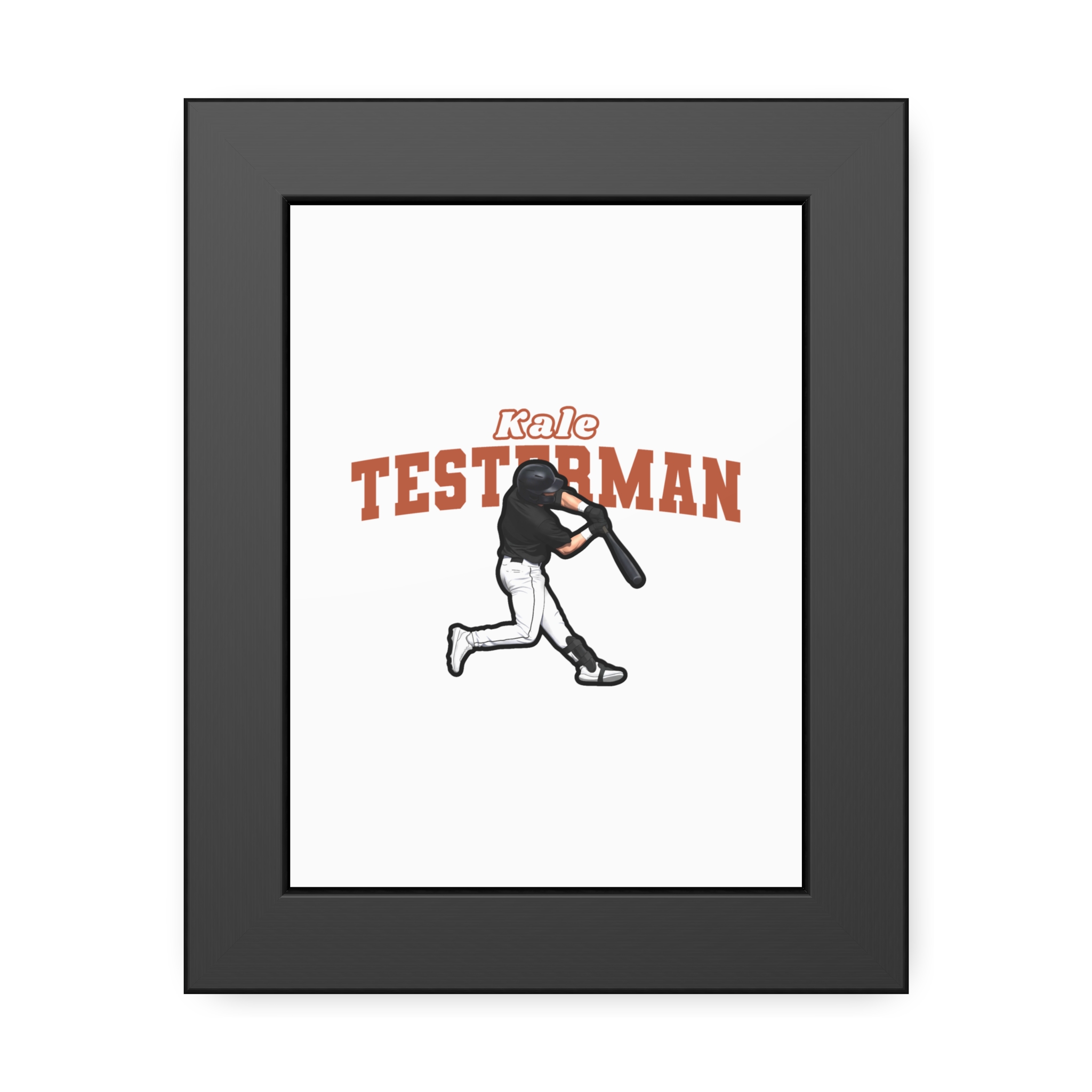 Framed Poster — character_name_arch in Black
