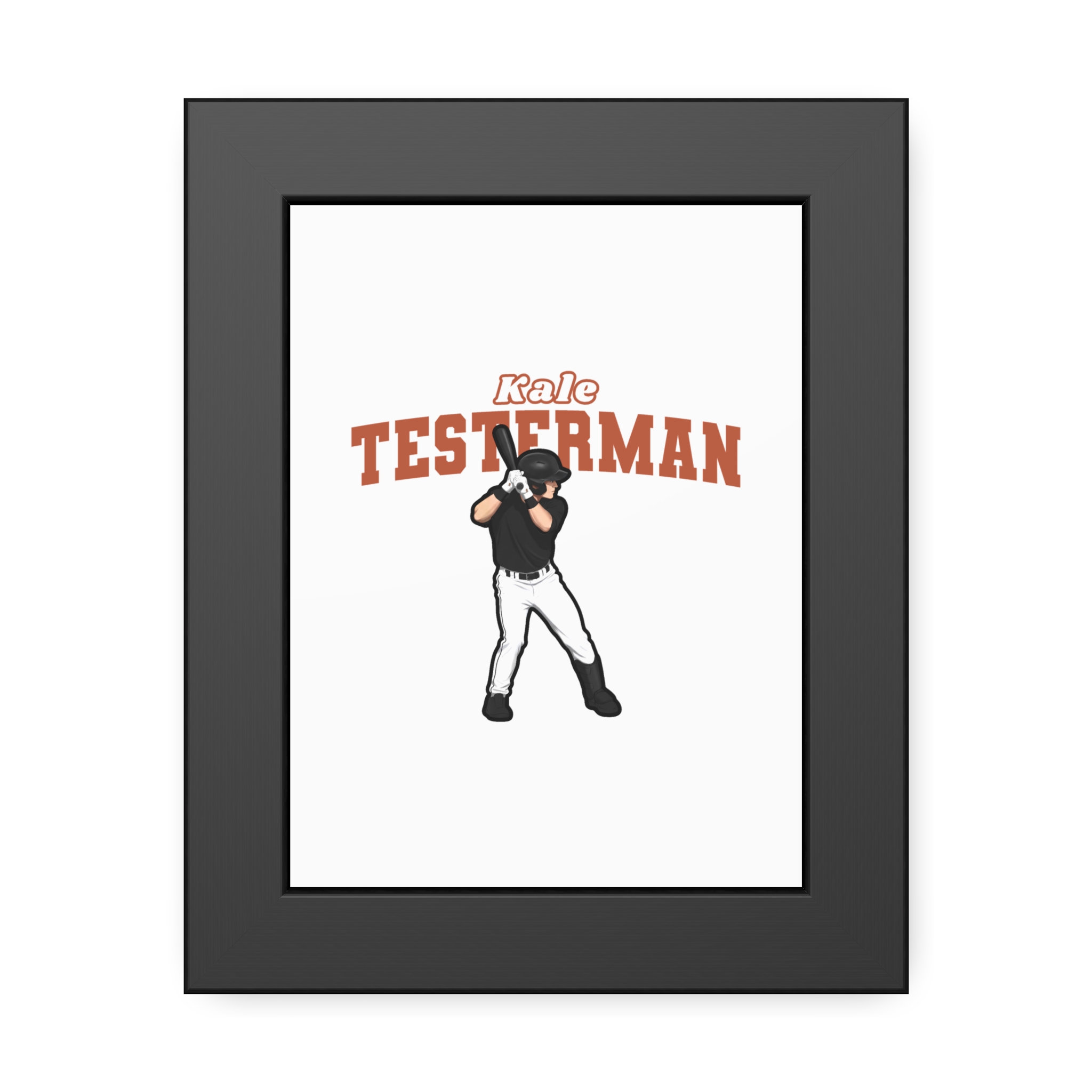 Framed Poster — character_name_arch in Black