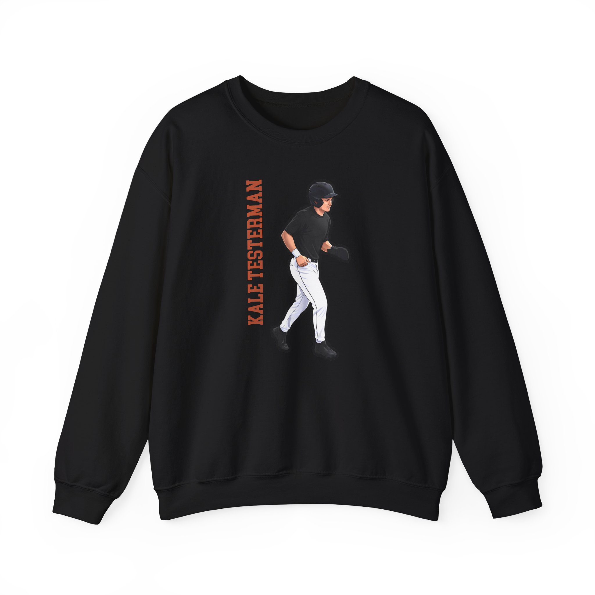 Crewneck Sweatshirt — character_name_vertical in Black