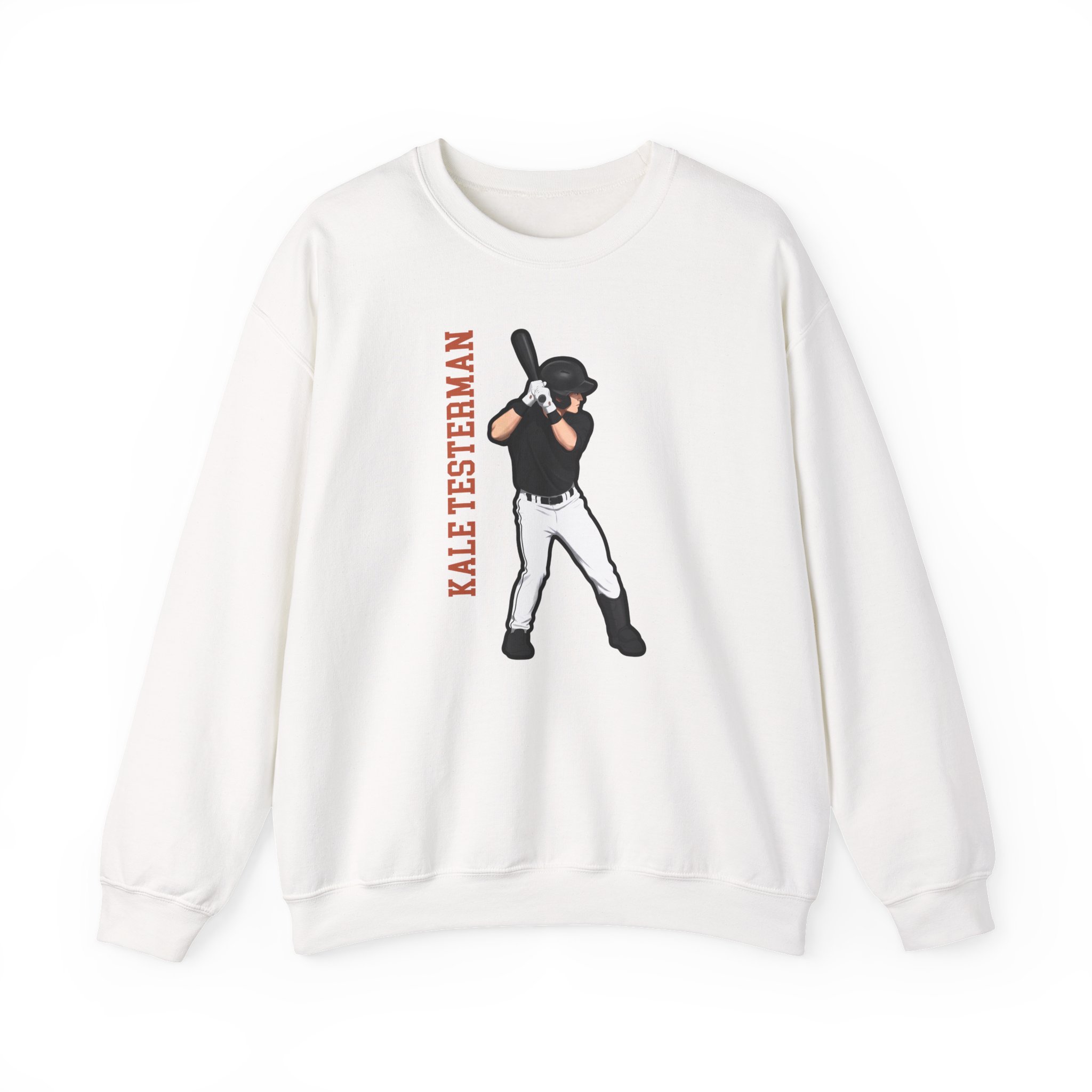 Crewneck Sweatshirt — character_name_vertical in White
