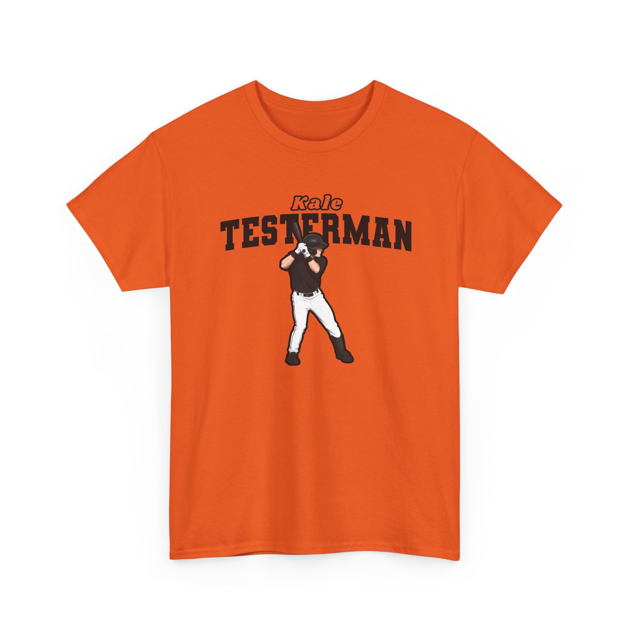 Tee — character_name_arch in Orange