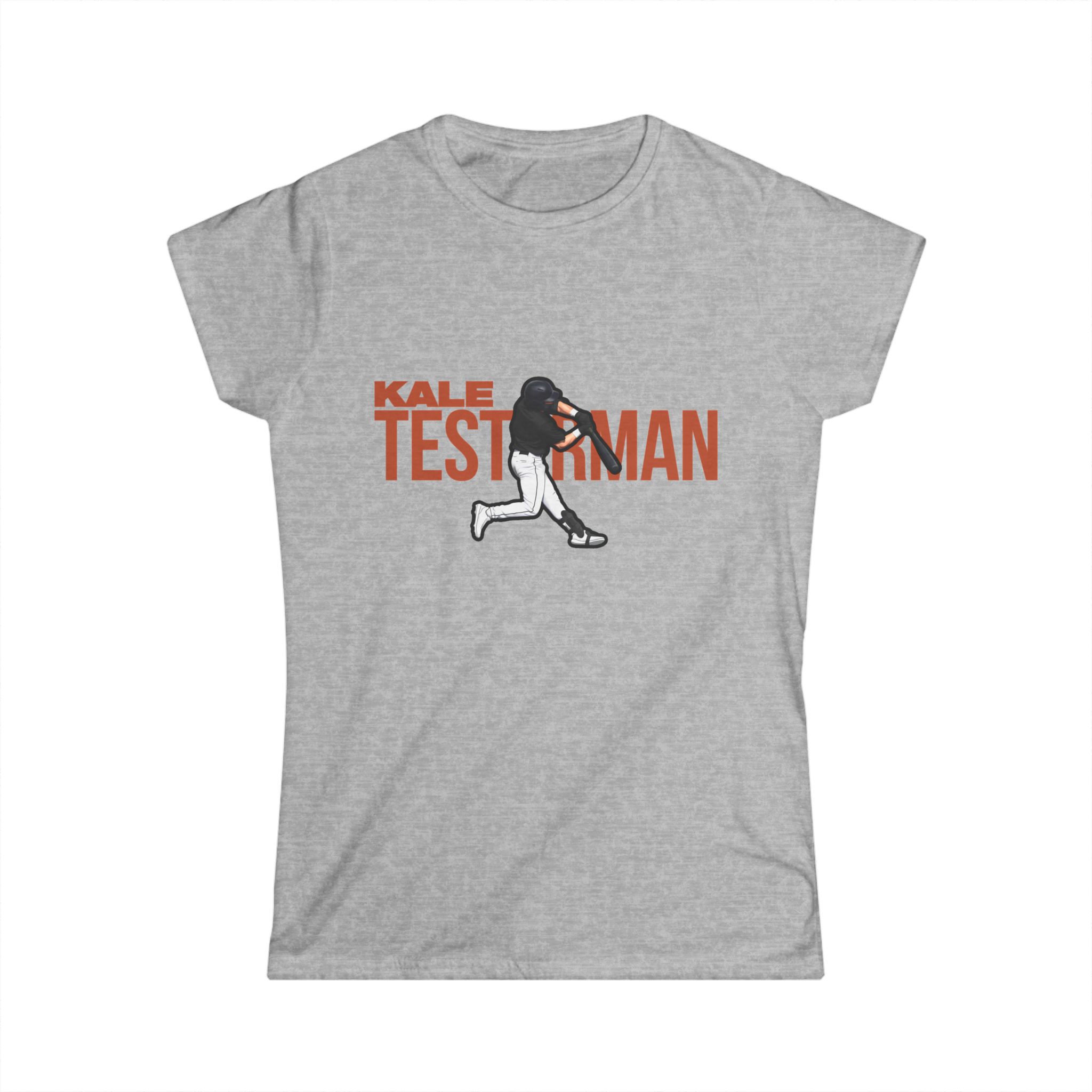 Women's Softstyle Tee — character_player_name in Grey