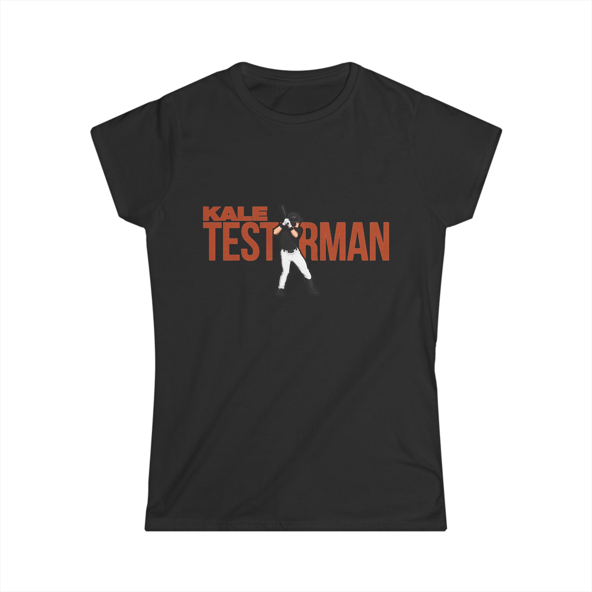 Women's Softstyle Tee — character_player_name in Black
