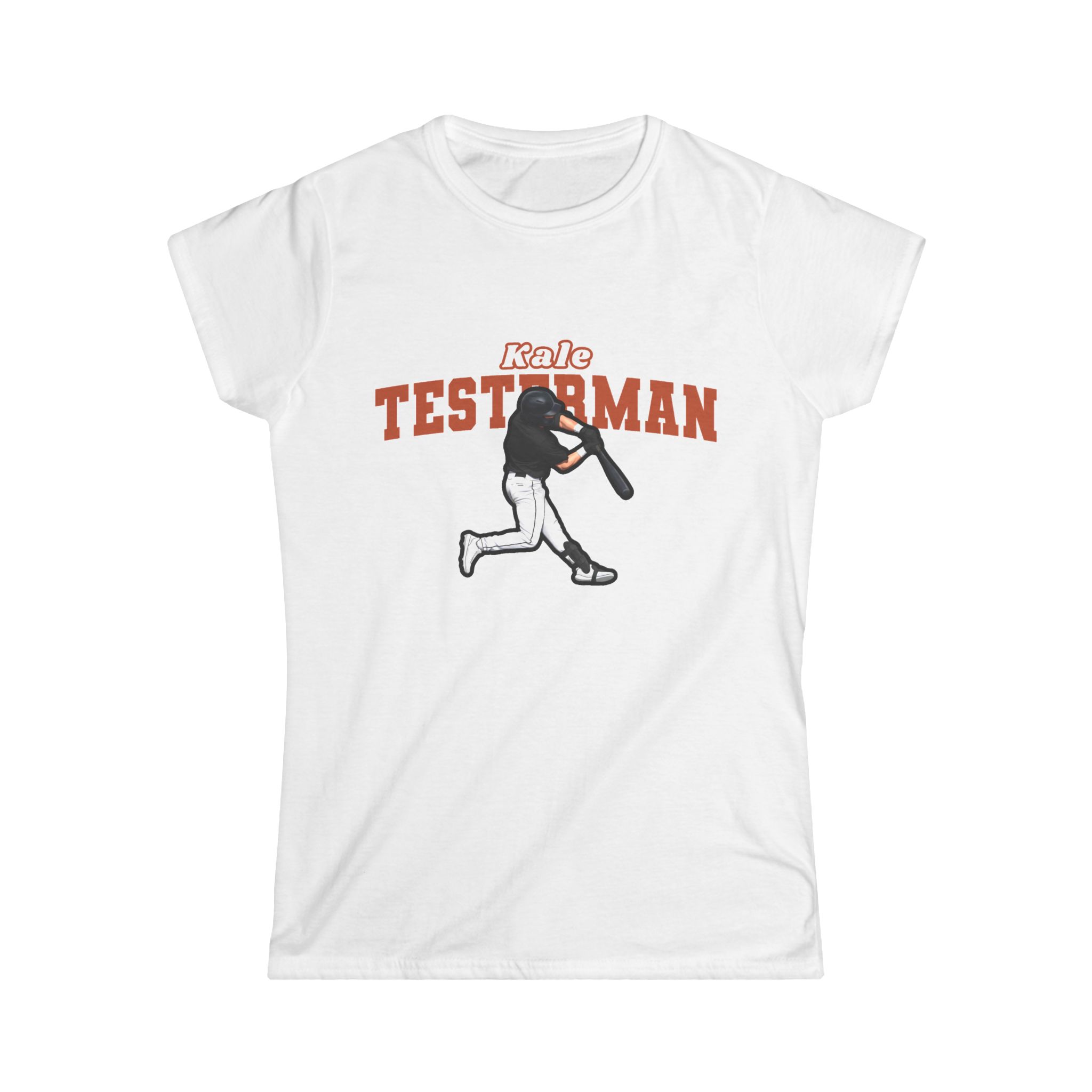 Women's Softstyle Tee — character_name_arch in White
