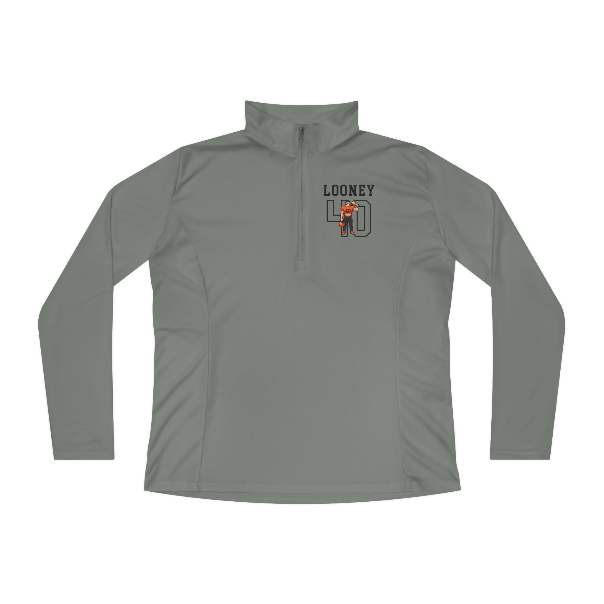 Women's Q-Zip Pullover — character_shirsey in Grey