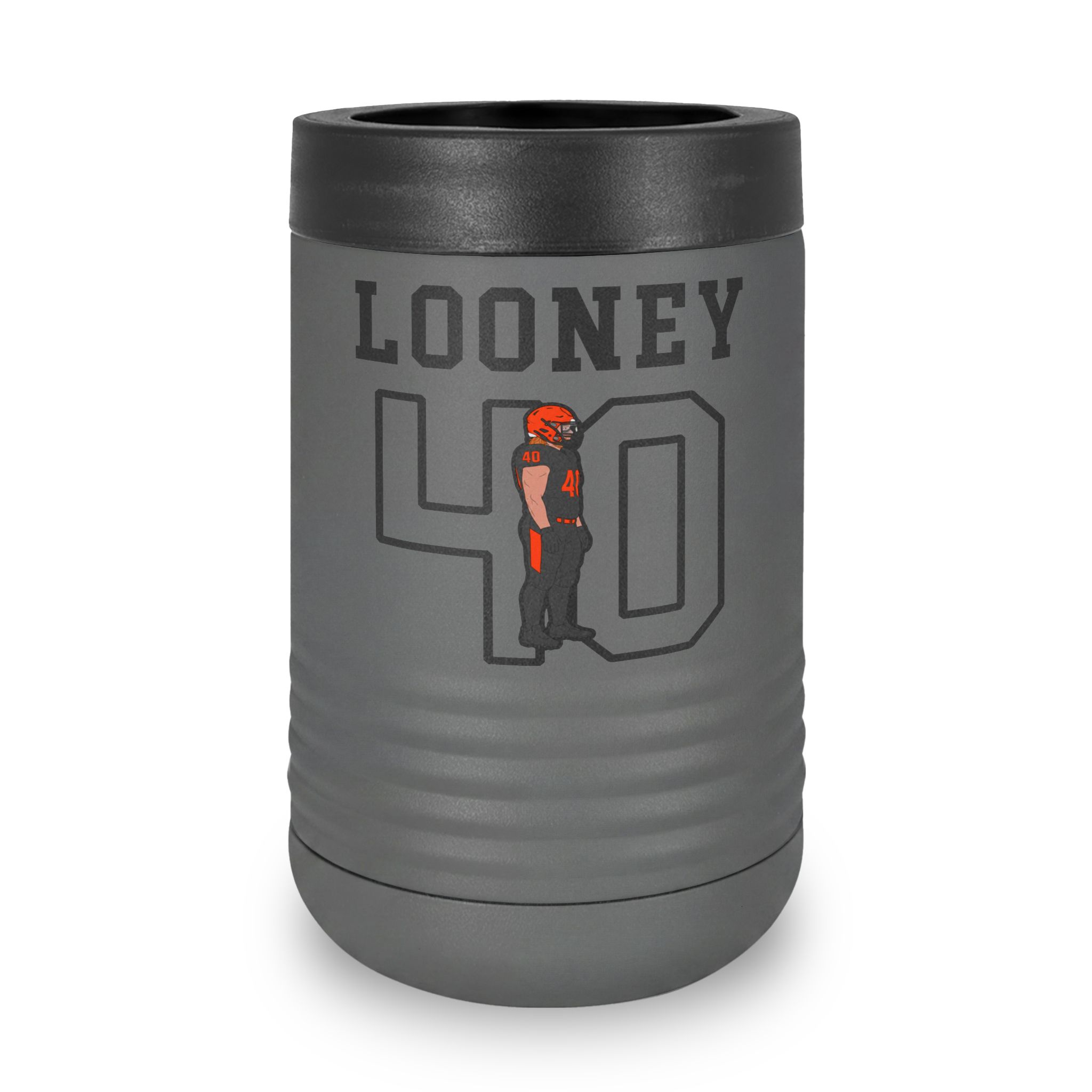 Stainless Can Cooler — character_shirsey in Grey