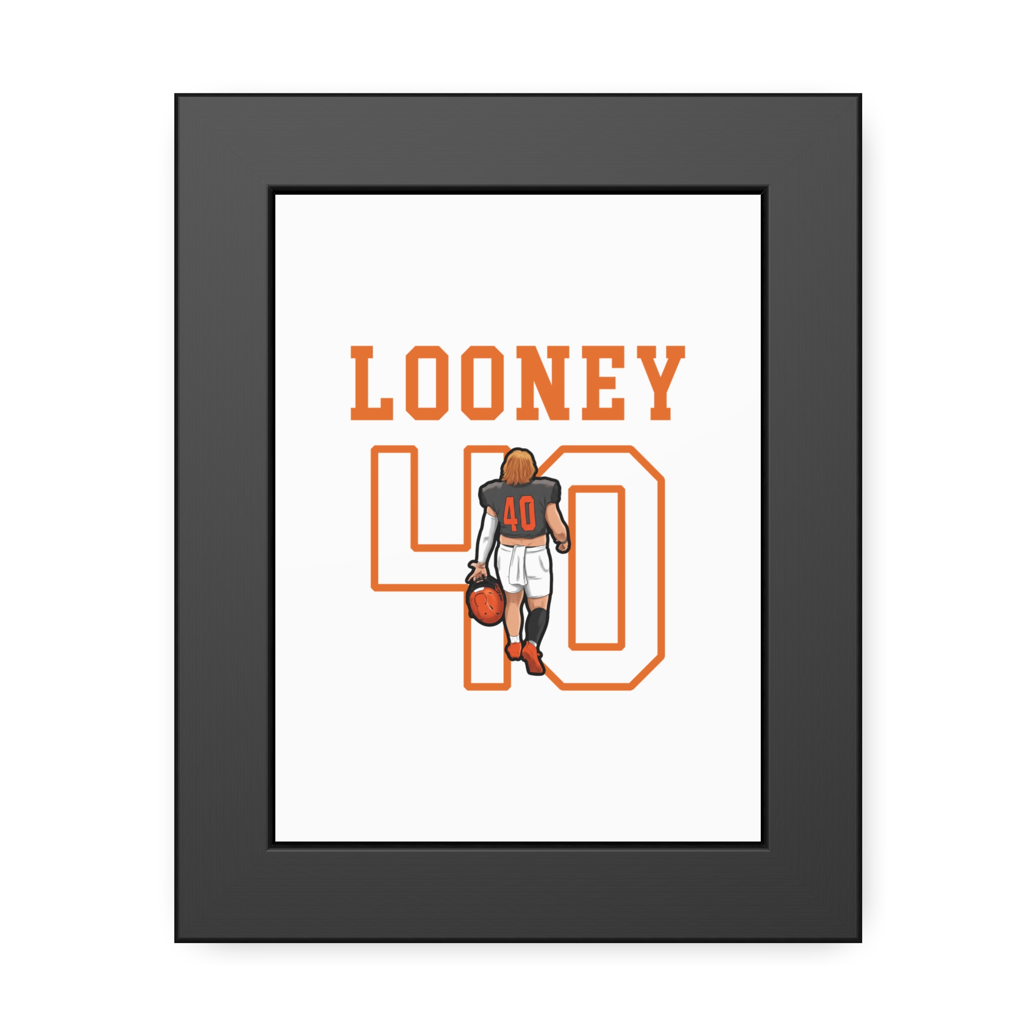 Framed Poster — character_shirsey in Black