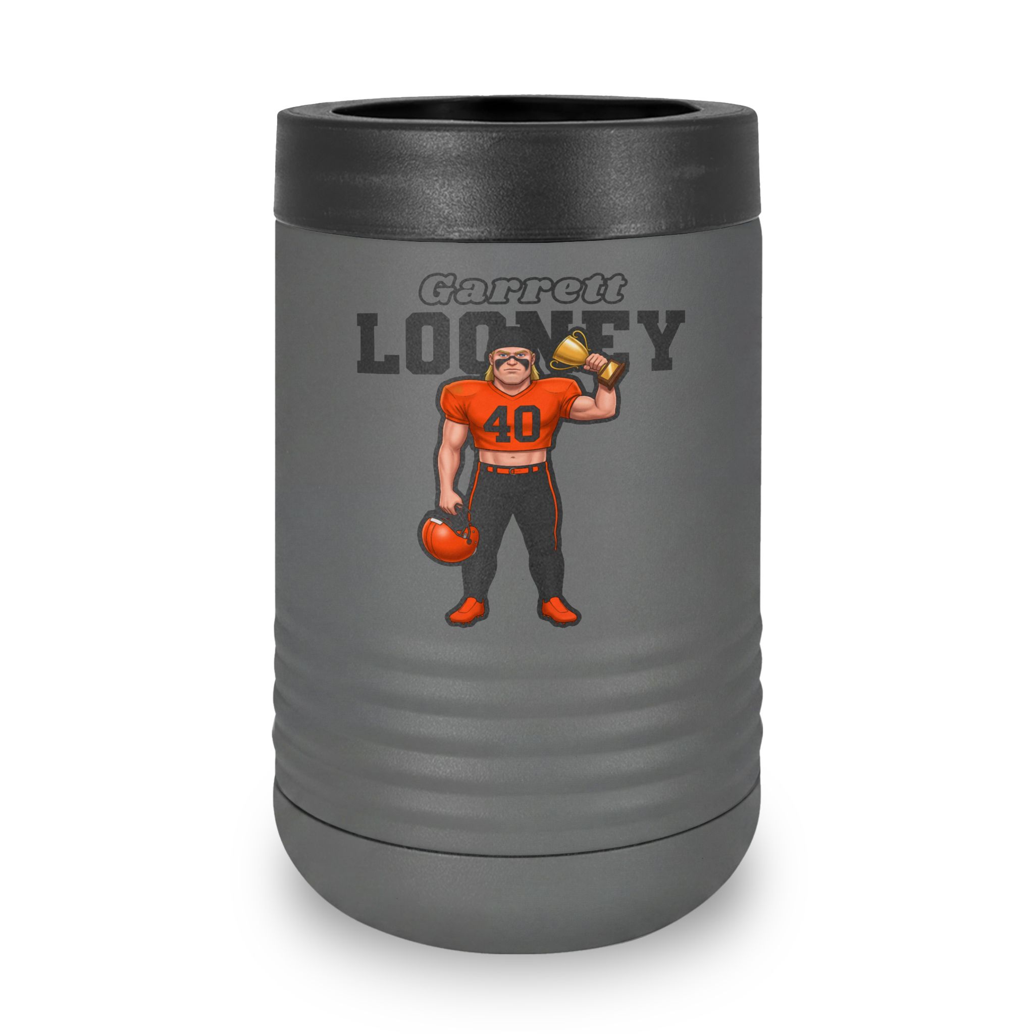Stainless Can Cooler — character_name_arch in Grey