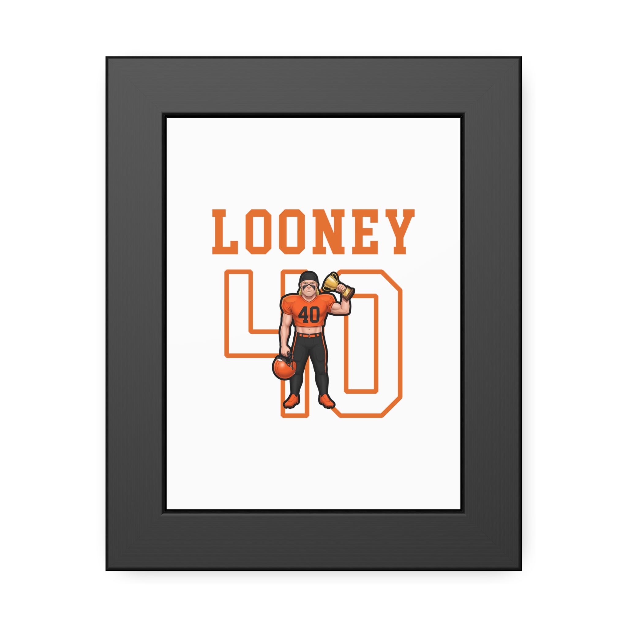 Framed Poster — character_shirsey in Black