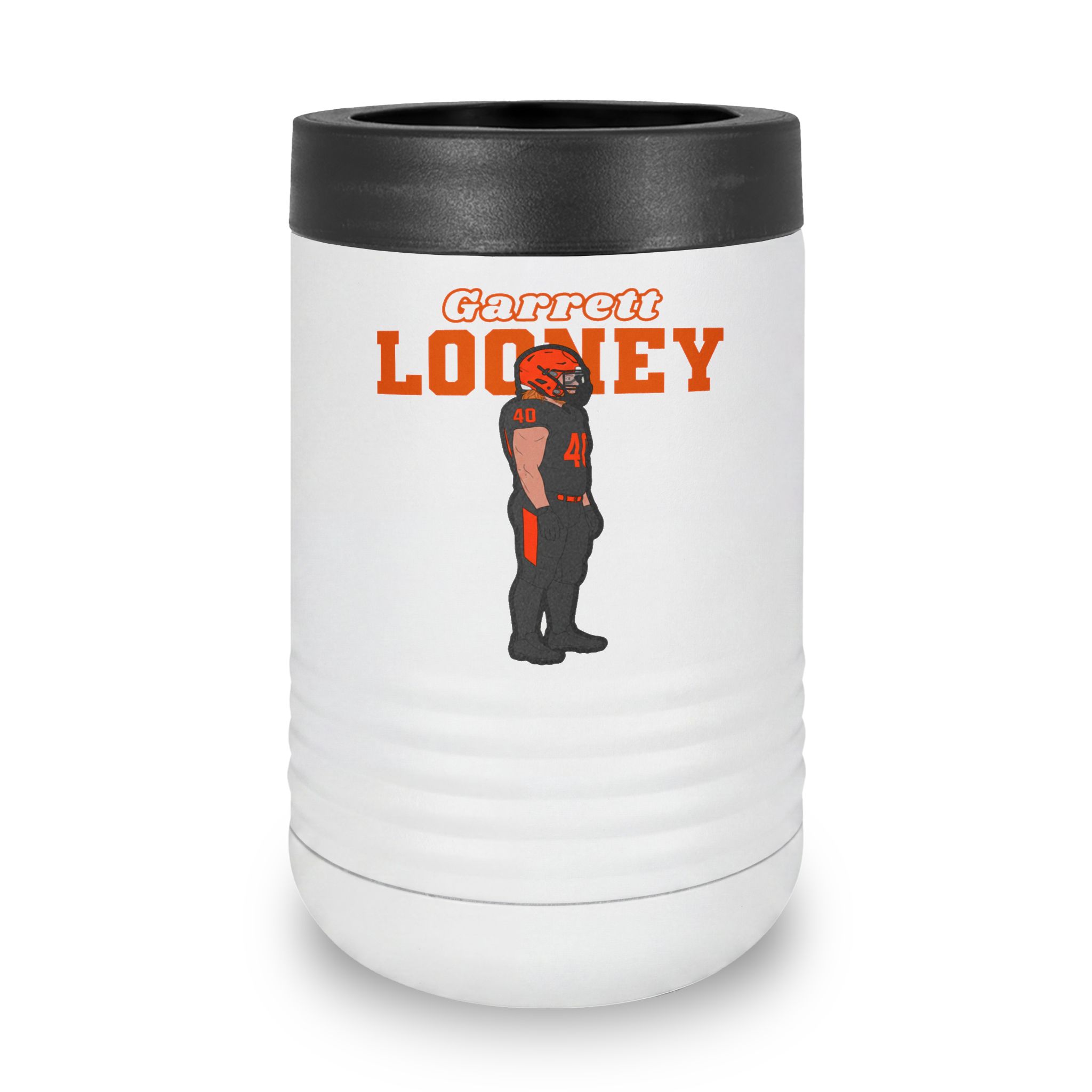 Stainless Can Cooler — character_name_arch in White