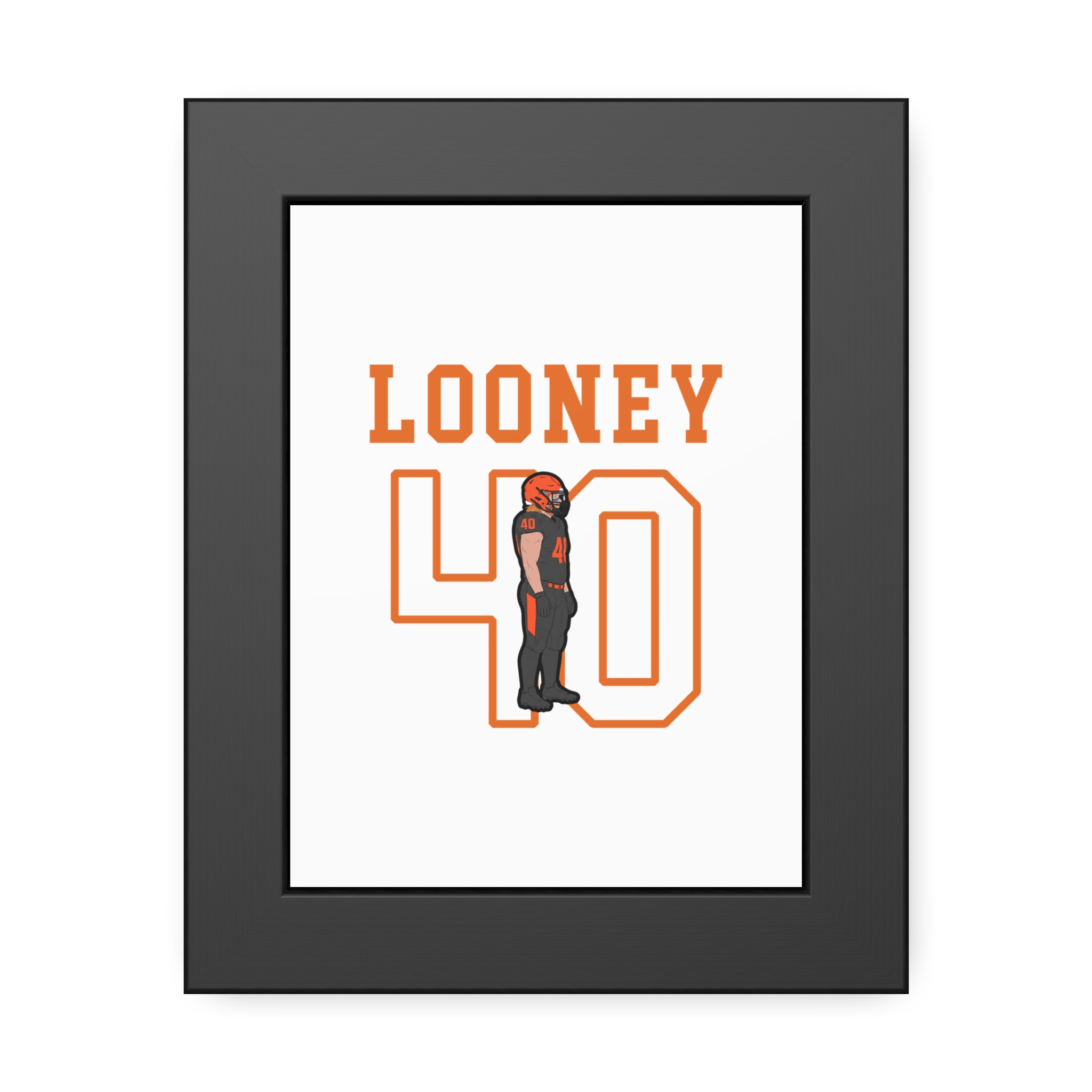 Framed Poster — character_shirsey in Black